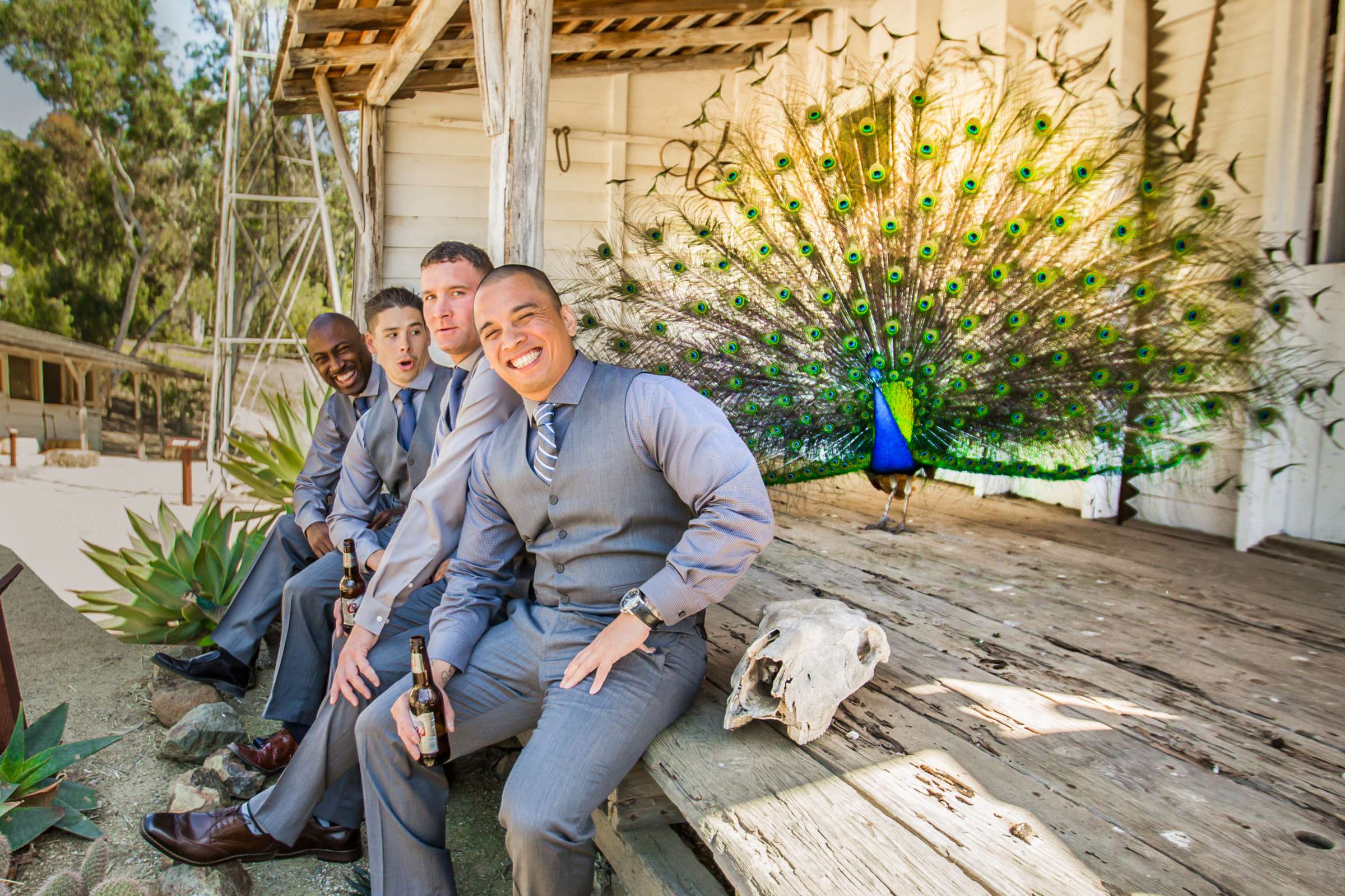 Funny moment at Leo Carrillo Ranch Wedding, MacKenzee and Efren Wedding Photo #5 by True Photography