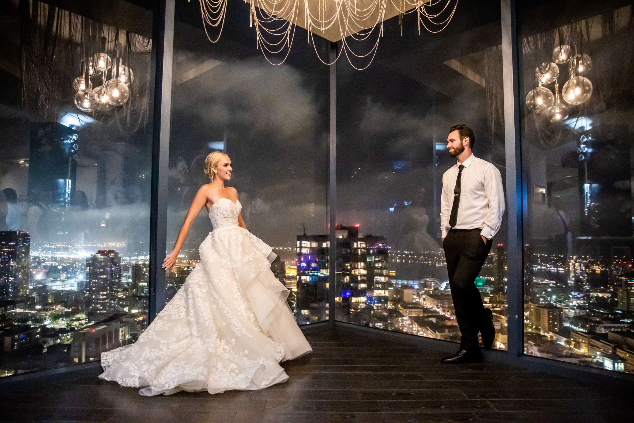 The University Club Atop Symphony Towers Wedding coordinated by Paper Jewels Events, Katelin and Rj Wedding Photo #22 by True Photography