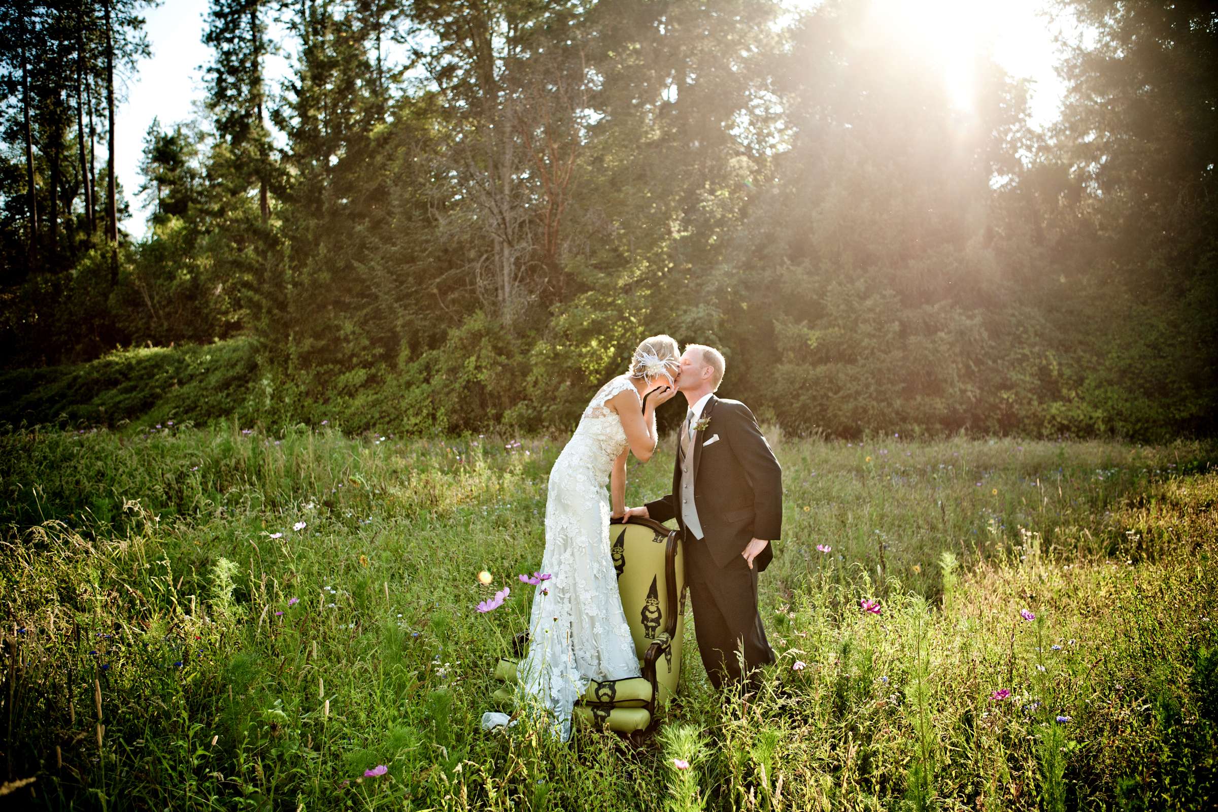 Flower Field at Wedding, Laurie and David Wedding Photo #77094 by True Photography