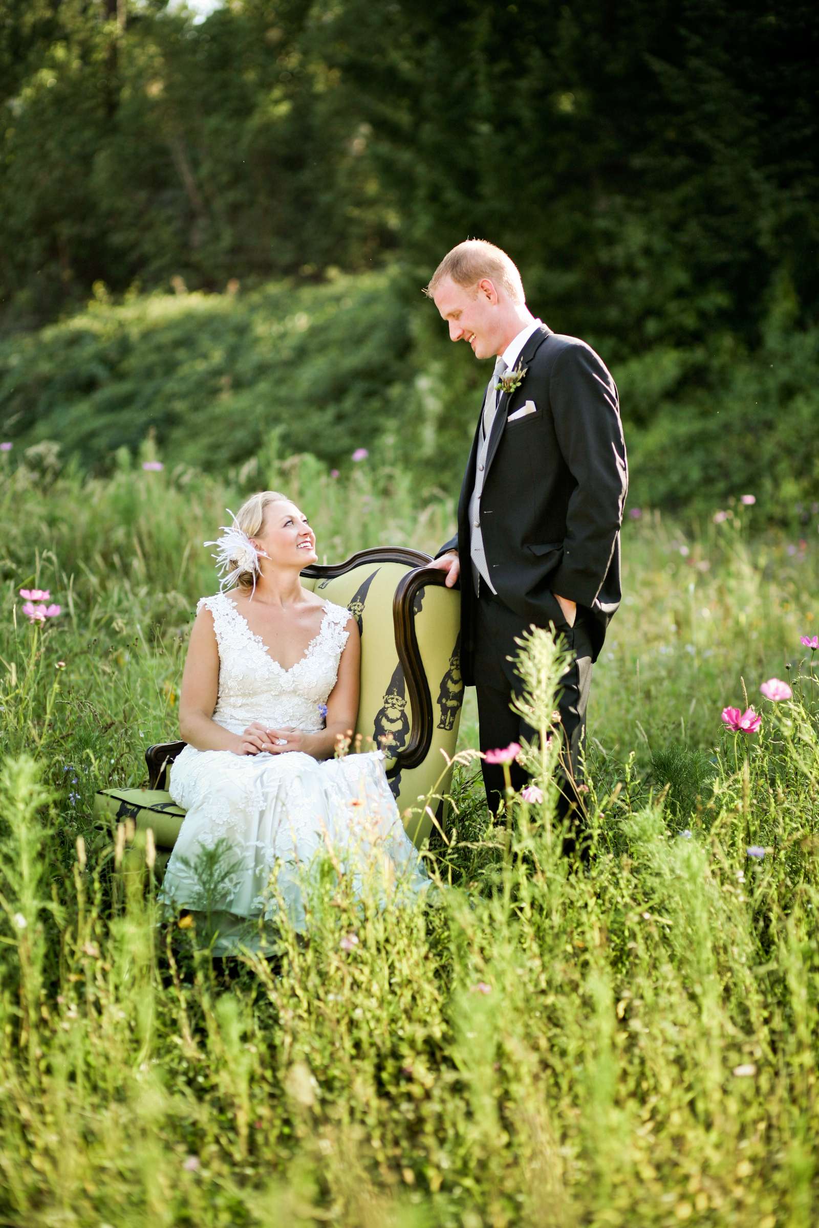 Flower Field at Wedding, Laurie and David Wedding Photo #77115 by True Photography