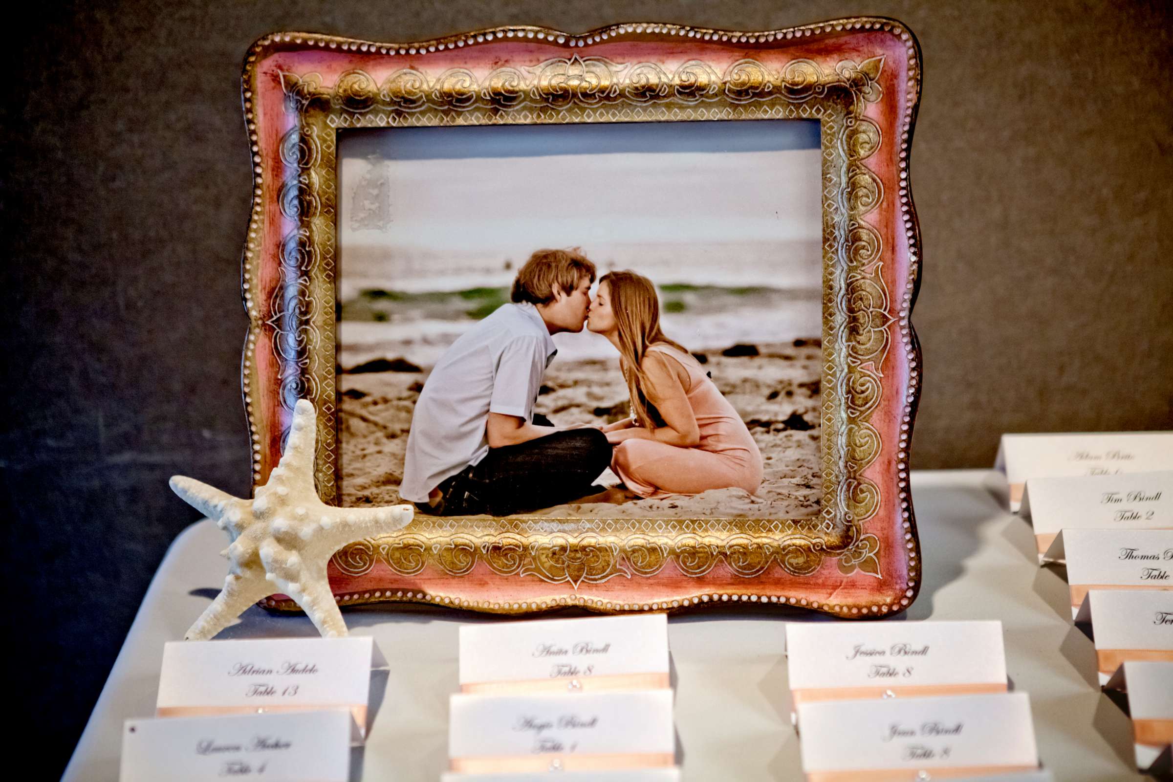 Name Cards at Catamaran Resort Wedding, Laura and Christian Wedding Photo #41 by True Photography