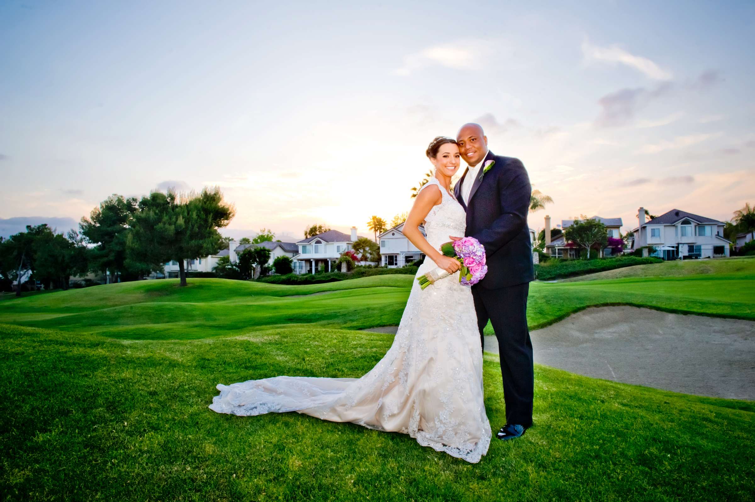 Golf Course at Carmel Mountain Ranch Wedding, Catelynn and Eddie Wedding Photo #5 by True Photography