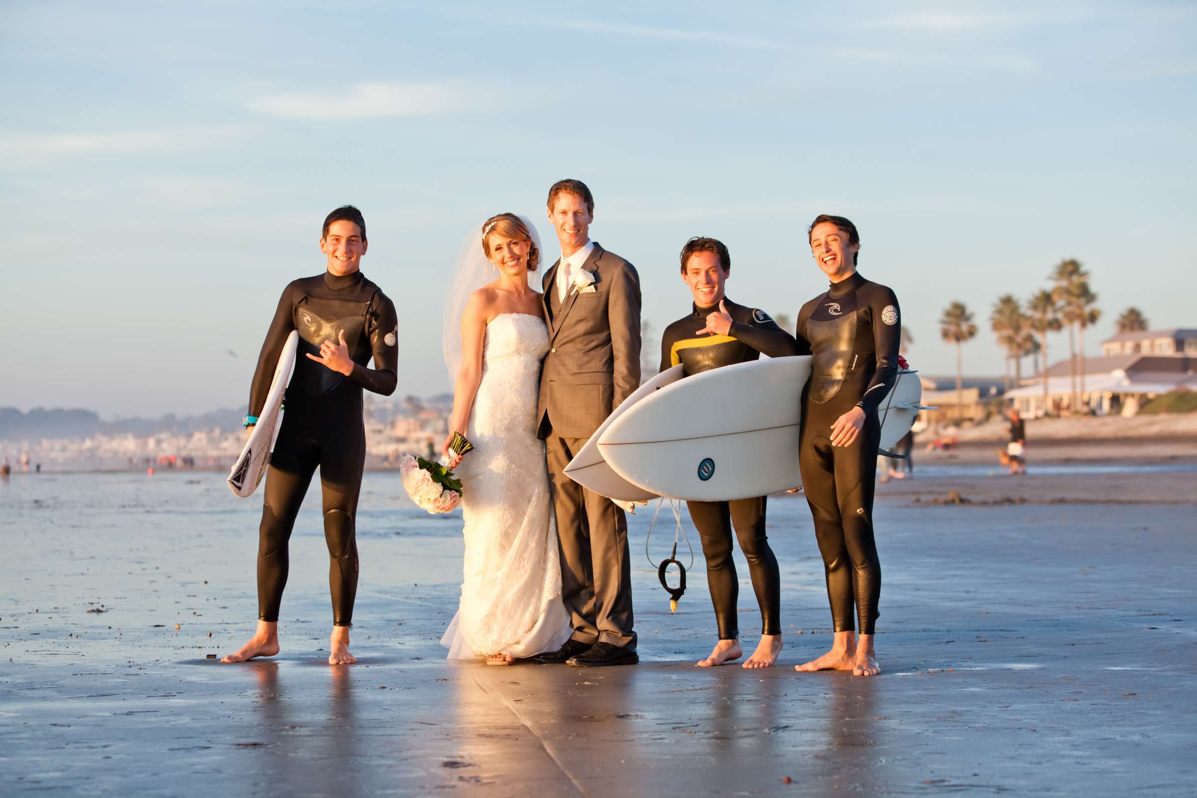 Beach, Funny moment at L'Auberge Wedding coordinated by White Lace Events & Design, Elizabeth and Bryce Wedding Photo #112471 by True Photography