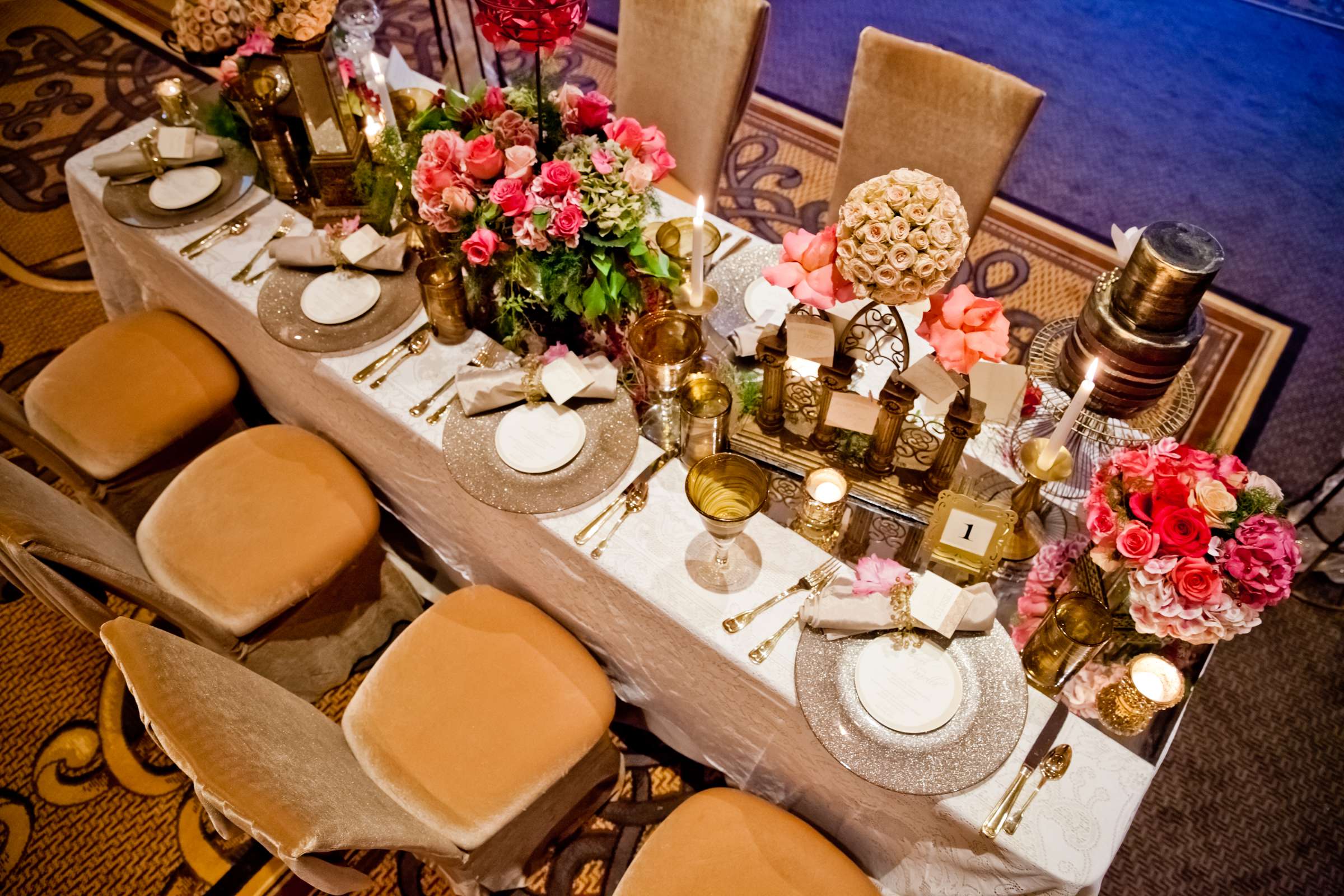 Table Shots at Estancia Wedding coordinated by Sweet Blossom Weddings, Industry Party Wedding Photo #114314 by True Photography