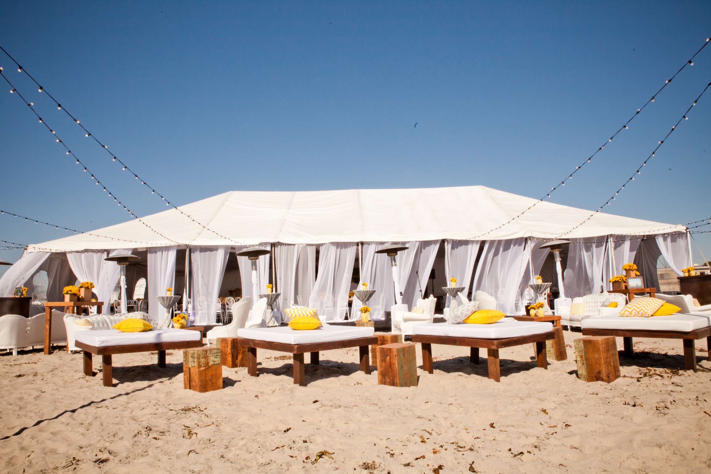 Tented Event, Beach at California State Beaches Wedding coordinated by Pink Papaya, Mallory and Sean Wedding Photo #68 by True Photography