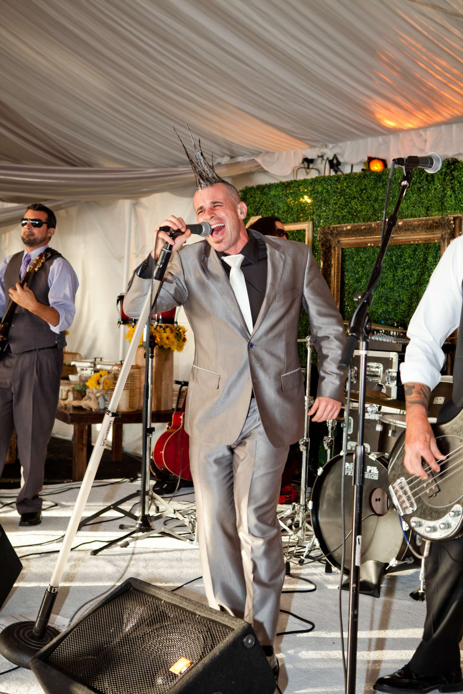 Rocker moment, Musicians at California State Beaches Wedding coordinated by Pink Papaya, Mallory and Sean Wedding Photo #106 by True Photography