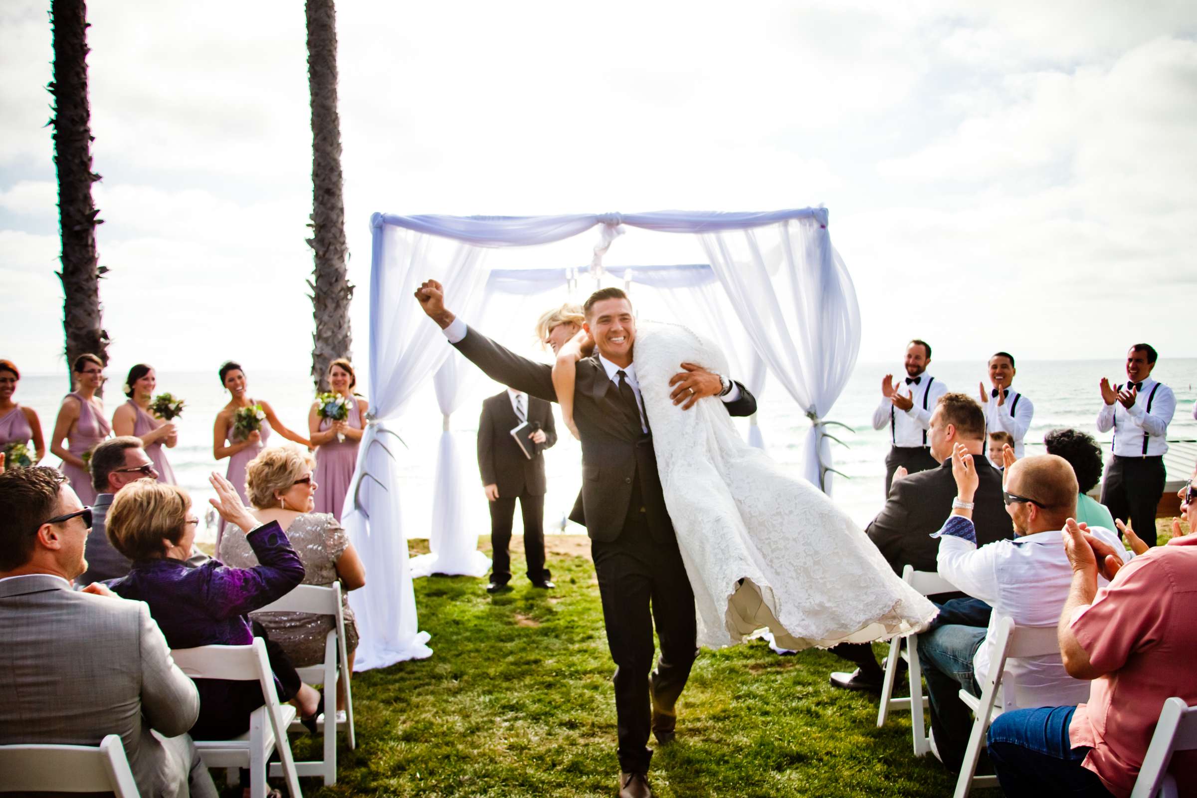 Scripps Seaside Forum Wedding coordinated by Carmin Designs, Kelly and Jodie Wedding Photo #36 by True Photography