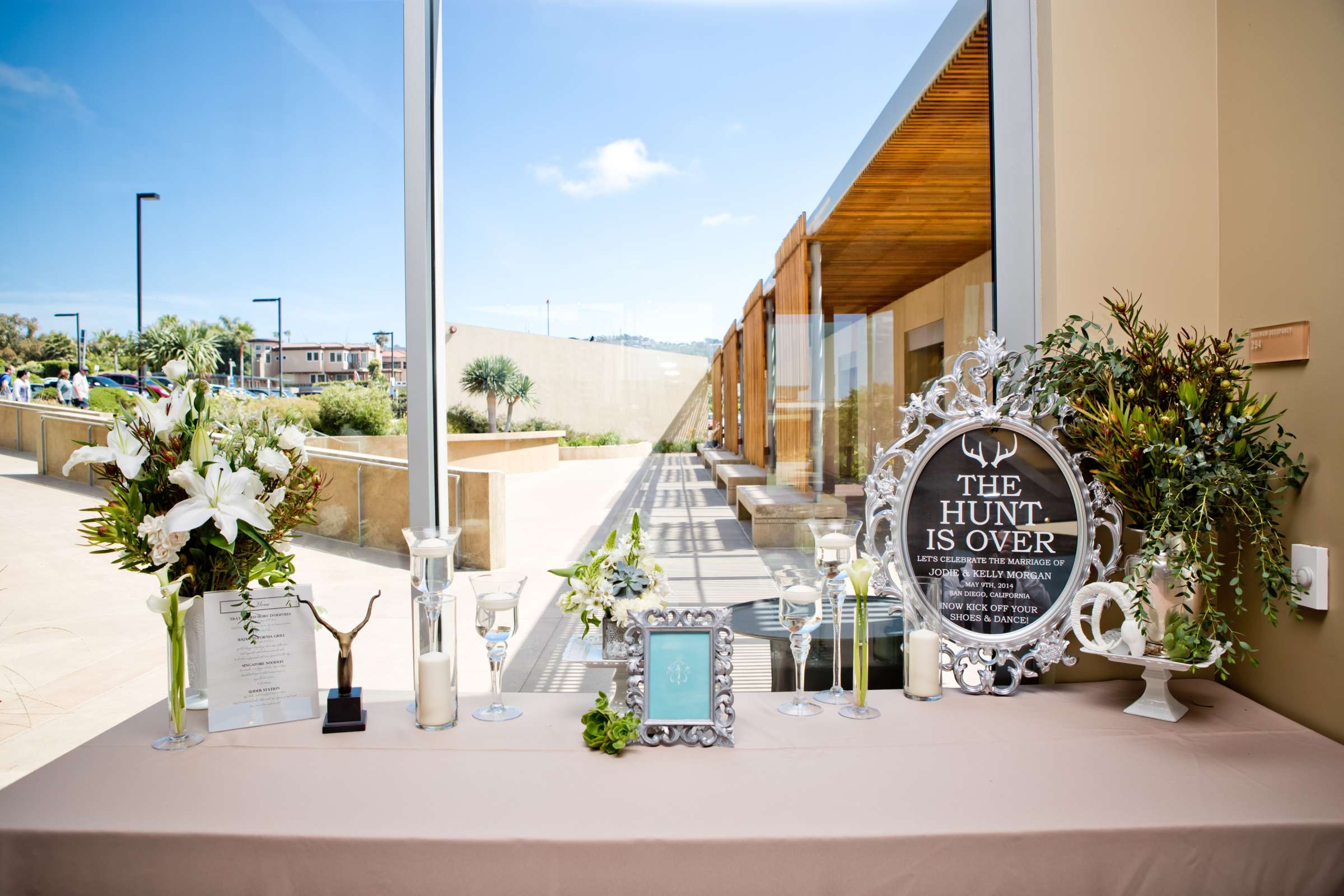 Table Shots at Scripps Seaside Forum Wedding coordinated by Carmin Designs, Kelly and Jodie Wedding Photo #70 by True Photography