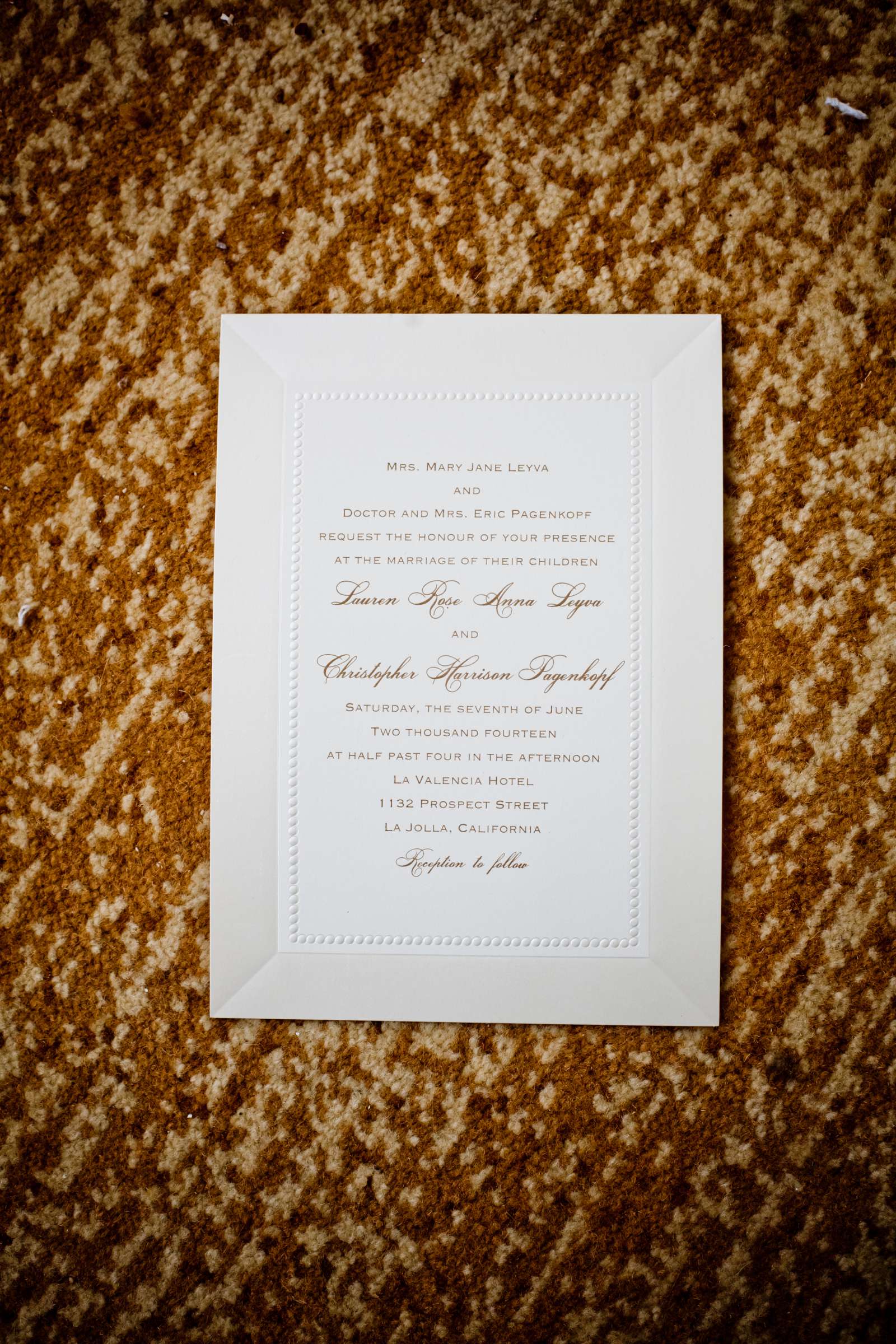 Invitation at La Valencia Wedding, Lauren and Chris Wedding Photo #120243 by True Photography