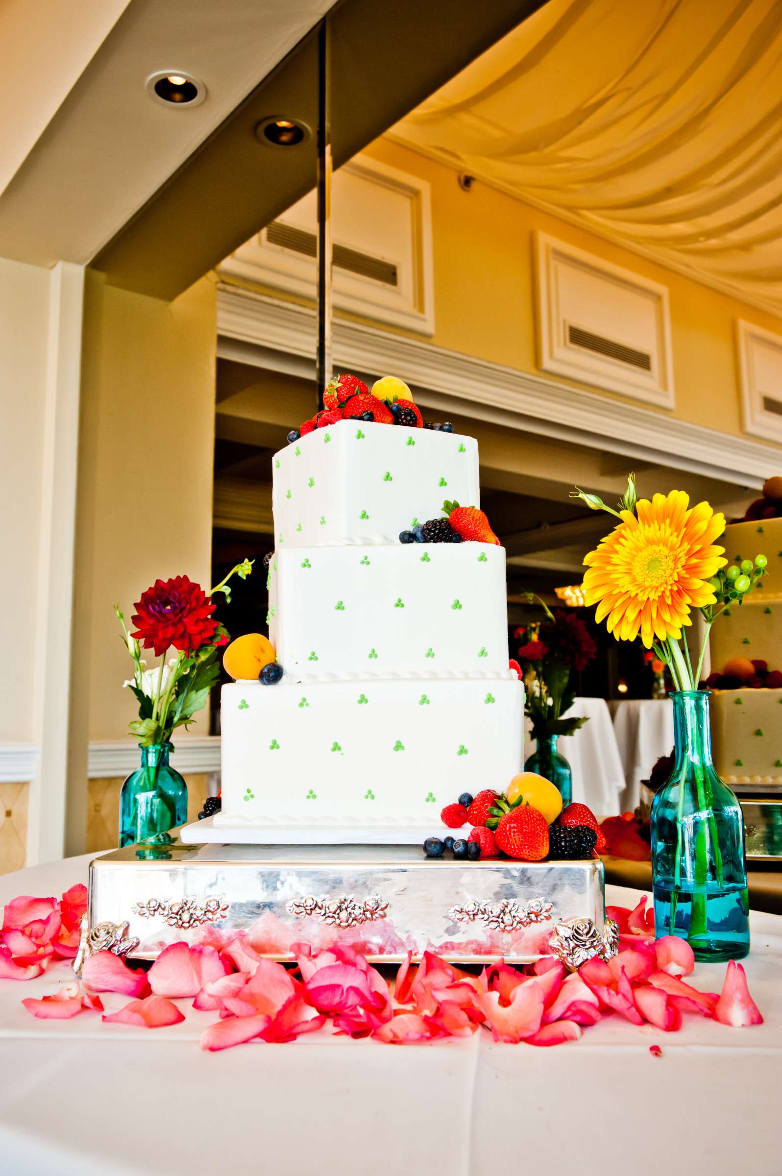 Cake at La Valencia Wedding coordinated by La Valencia, Kathy and Tony Wedding Photo #36 by True Photography