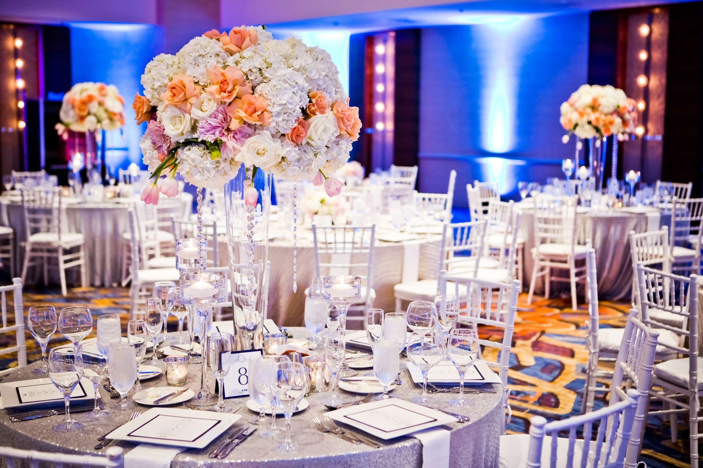 Table Shots at Marriott Marquis San Diego Marina Wedding coordinated by Victoria Weddings & Events, Rachel and Efrem Wedding Photo #123607 by True Photography