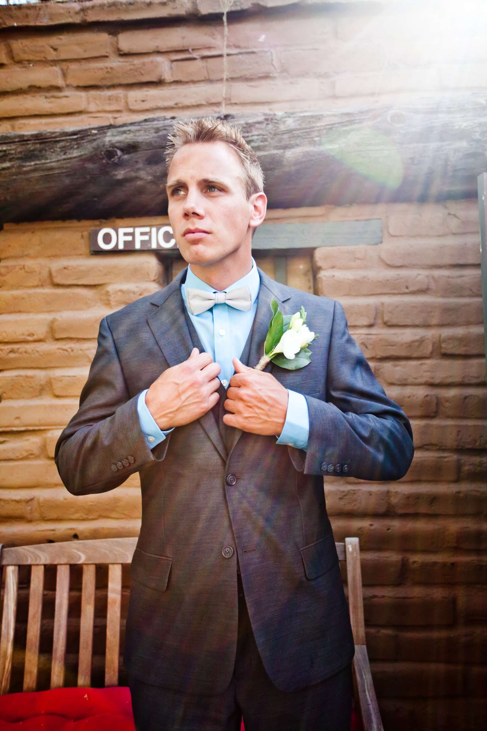 Groom at The Ranch at Bandy Canyon Wedding, Amy and Bryan Wedding Photo #4 by True Photography