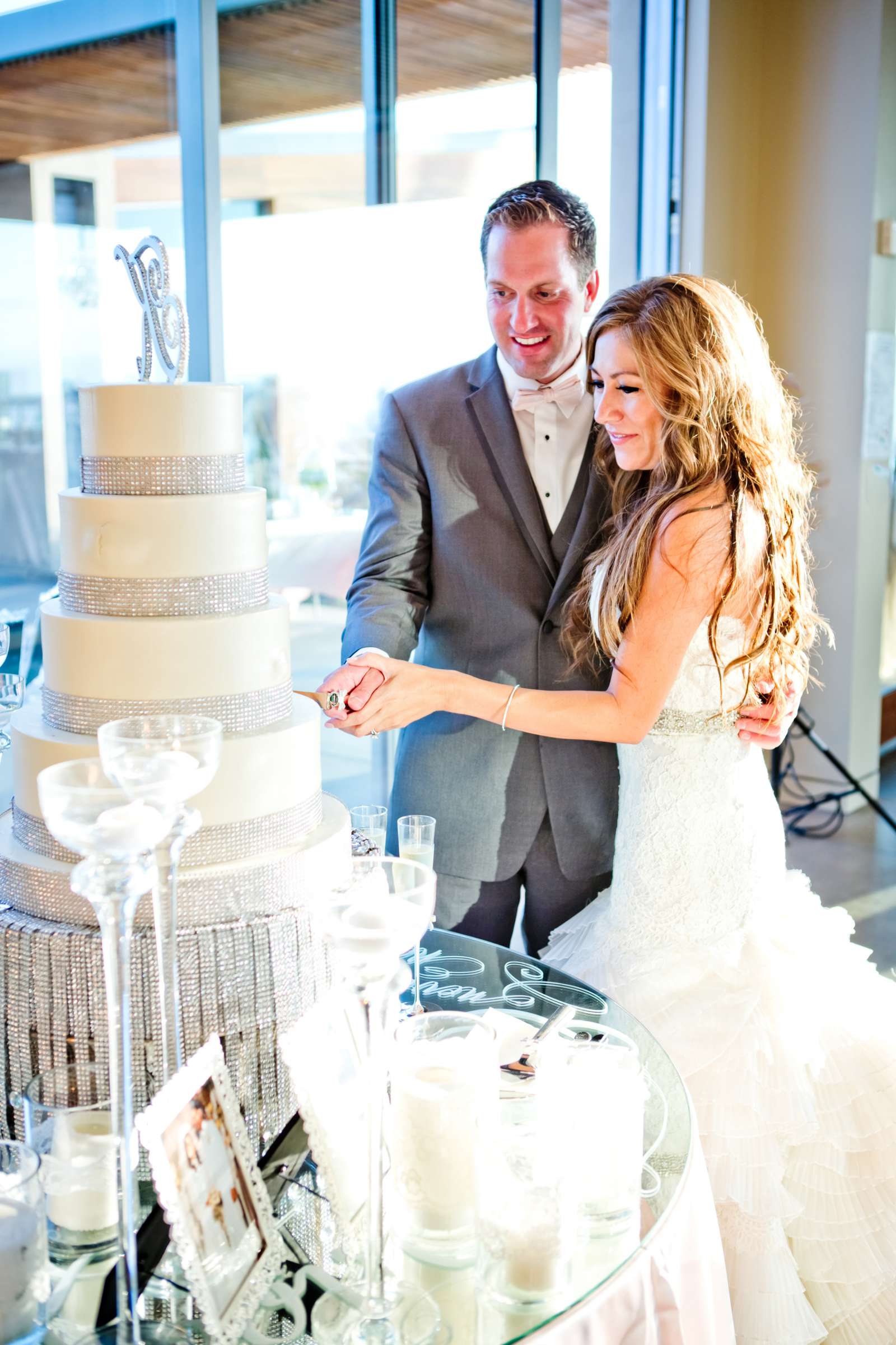 Cake Cutting at Scripps Seaside Forum Wedding coordinated by EverAfter Events, Cecilia and Dan Wedding Photo #127862 by True Photography