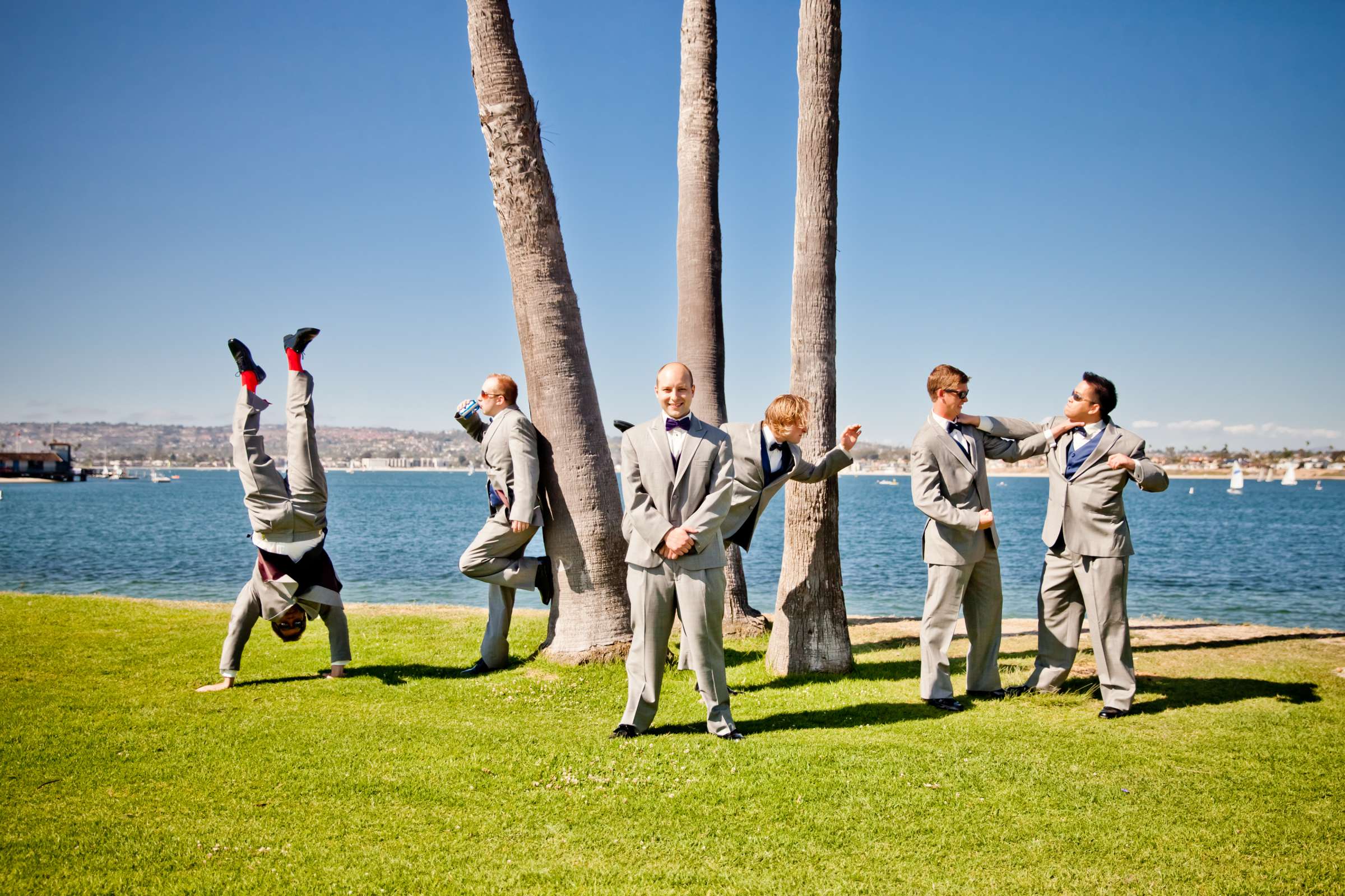 At the Park, Groomsmen at Bahia Hotel Wedding, Kyrstie and Travis Wedding Photo #128559 by True Photography
