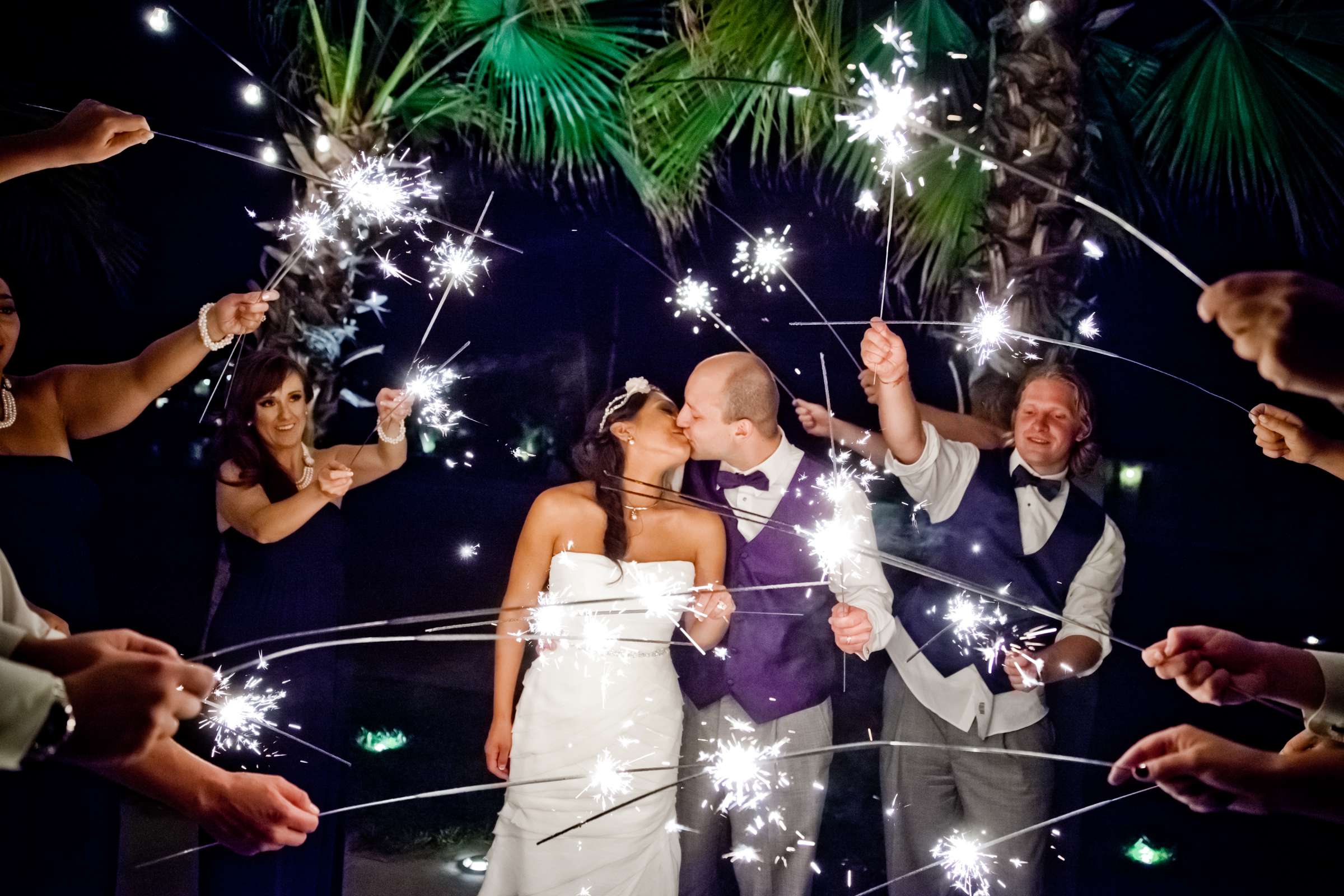 Sparklers at Bahia Hotel Wedding, Kyrstie and Travis Wedding Photo #128585 by True Photography