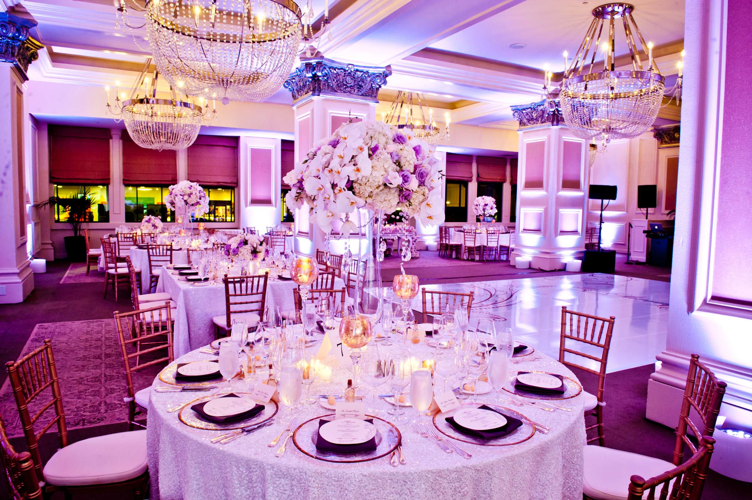 Centerpieces at US Grant Wedding coordinated by Couture Events, Sherry and Milas Wedding Photo #109 by True Photography