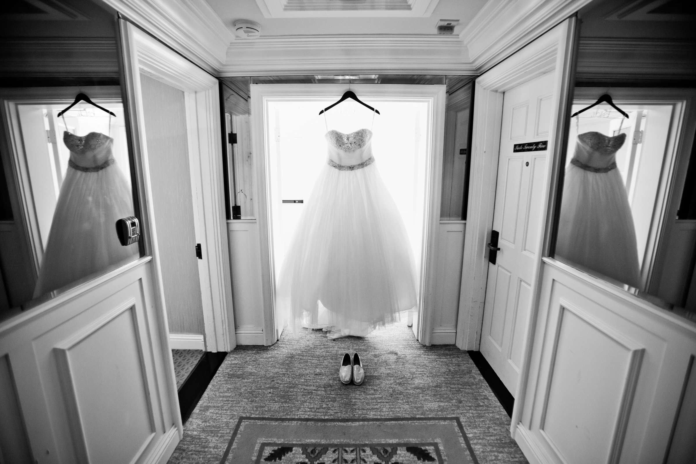 Wedding Dress at La Valencia Wedding coordinated by A Joy Forever Events, Jessica and Anthony Wedding Photo #15 by True Photography