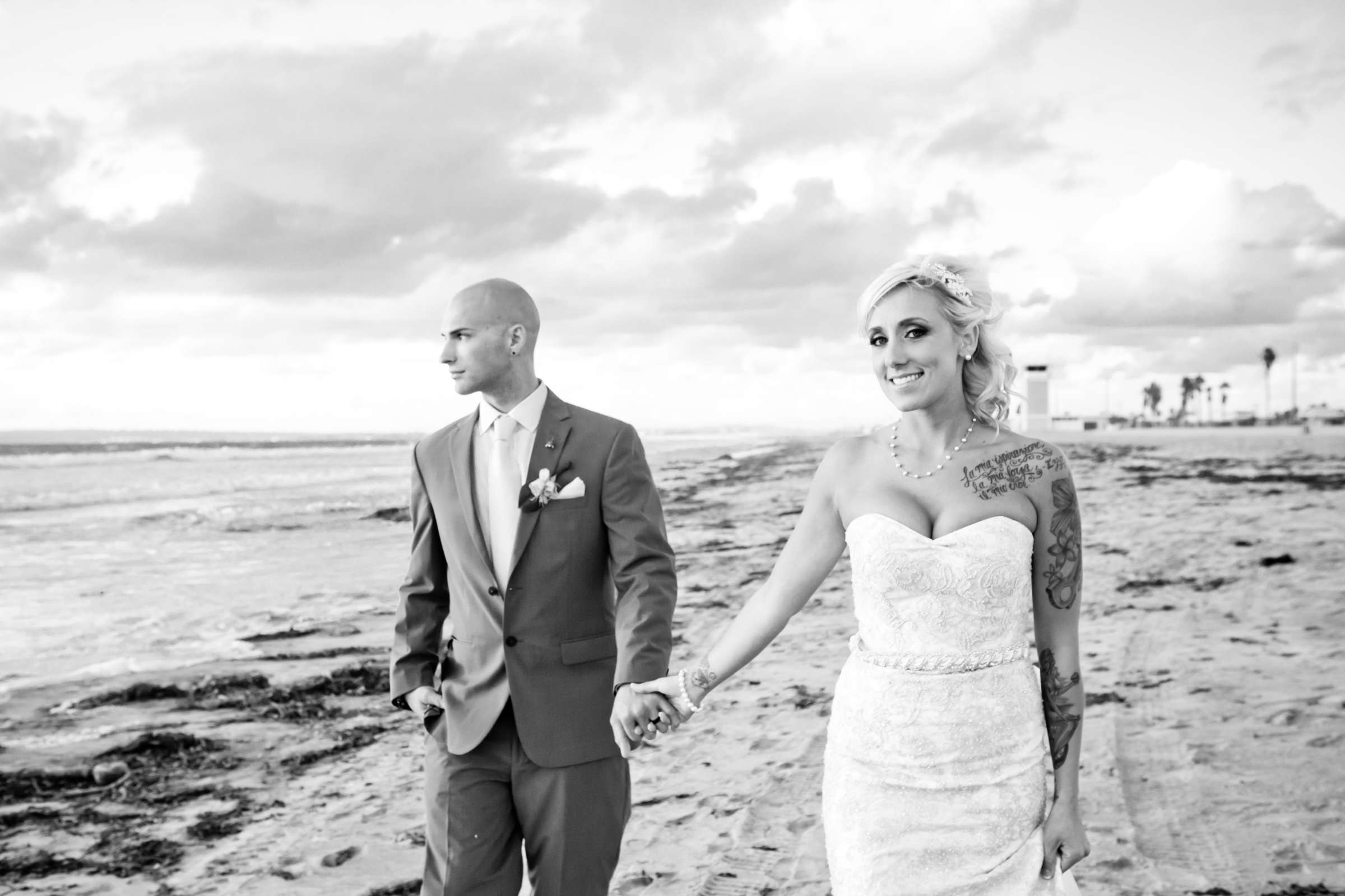 Bride and Groom, Beach at Wedding coordinated by Creative Affairs Inc, Olivia and Trevor Wedding Photo #137535 by True Photography