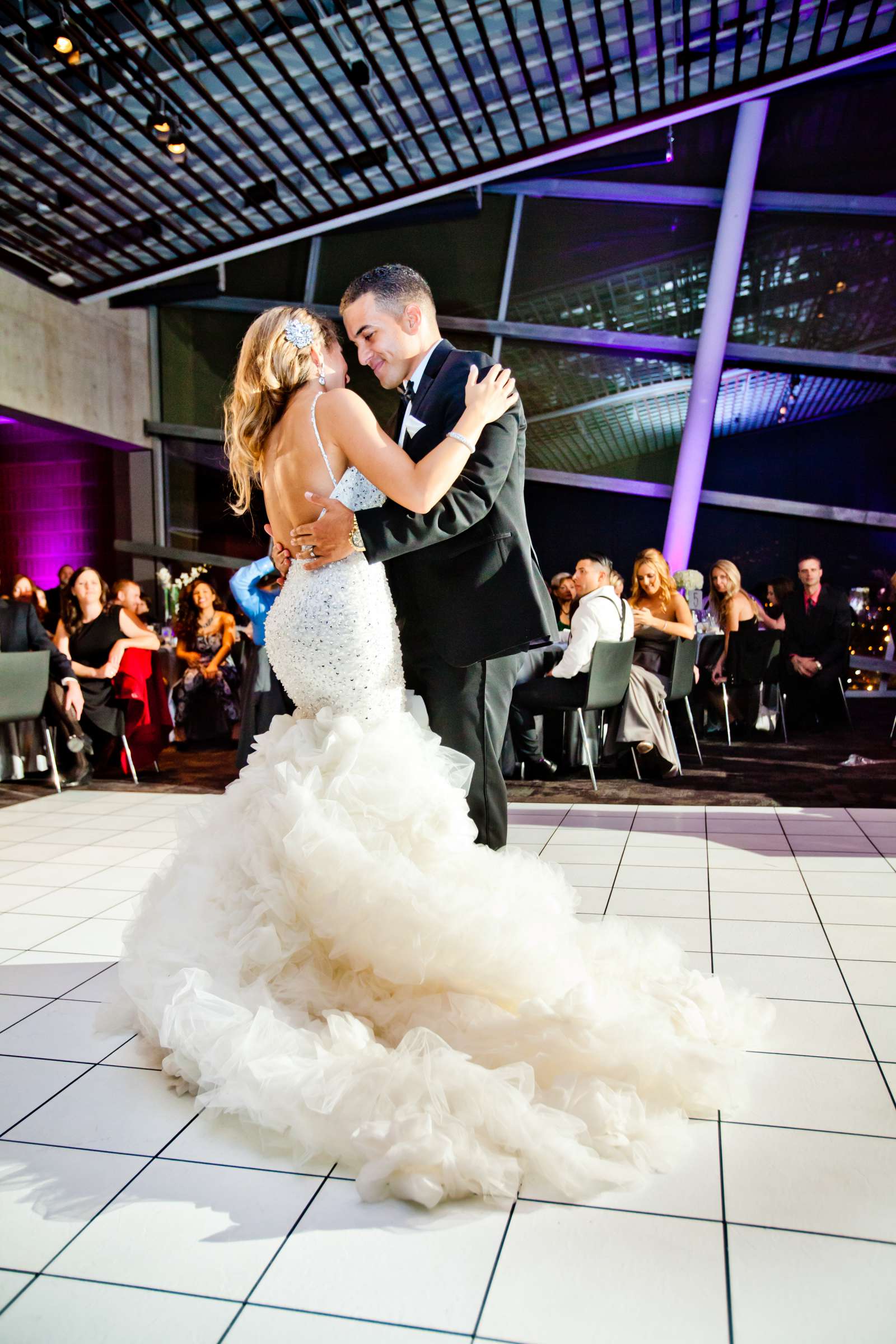 First Dance at San Diego Central Library Wedding, Camille and JuanCarlos Wedding Photo #39 by True Photography