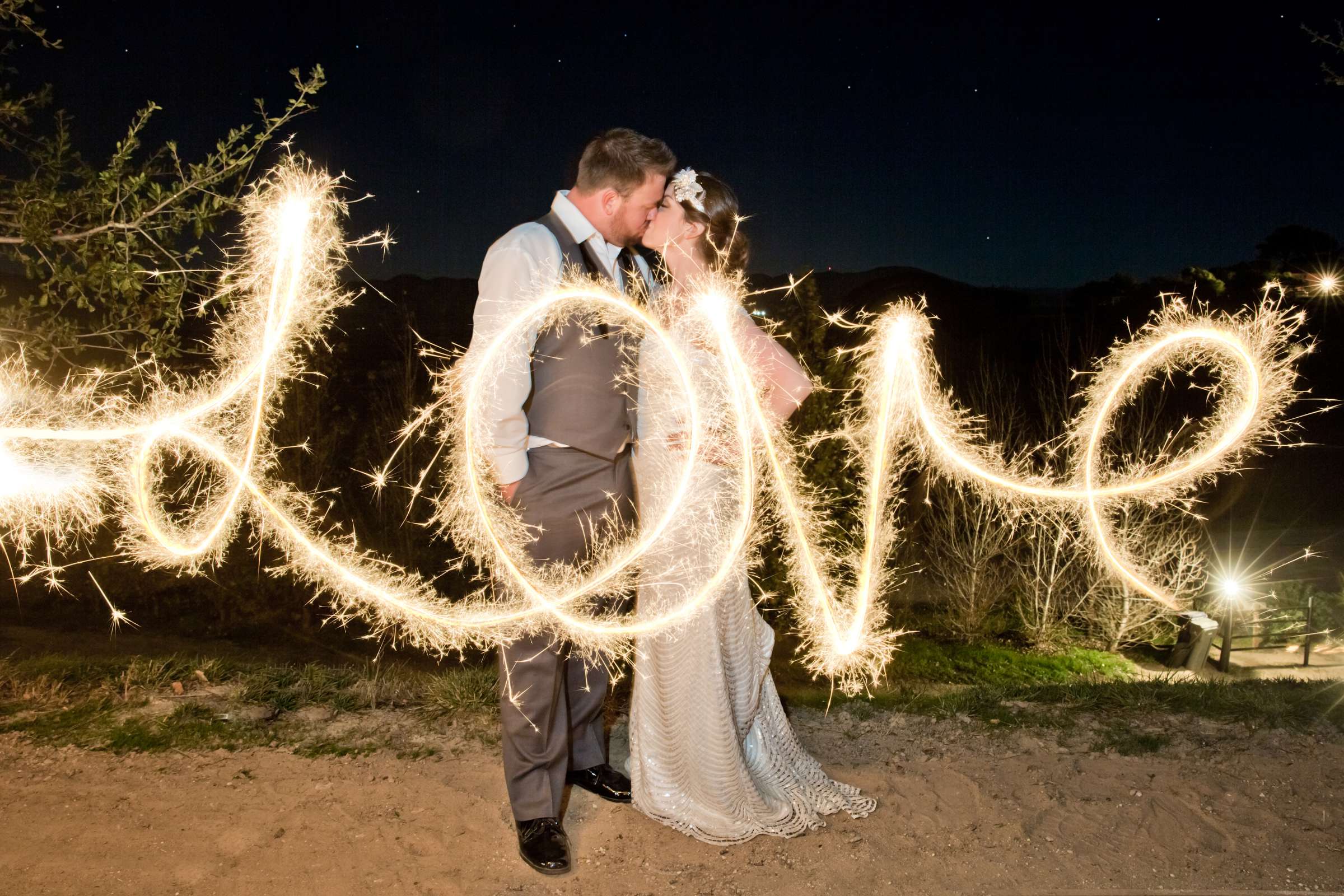 Sparklers at Wedding, Kristin and Joseph Wedding Photo #15 by True Photography