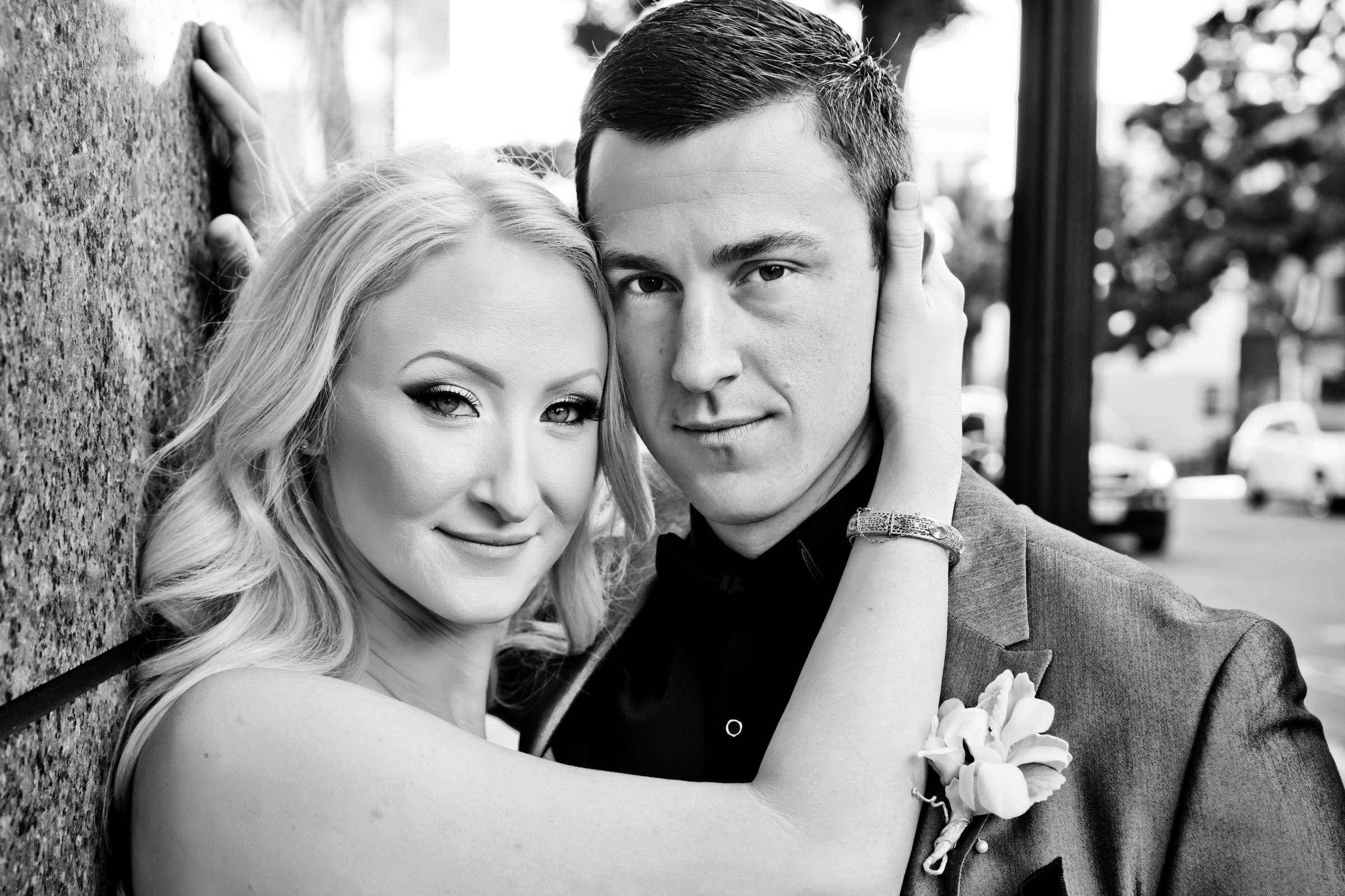 Black and White photo at El Cortez Wedding coordinated by Holly Kalkin Weddings, Shannon and Elliott Wedding Photo #142981 by True Photography