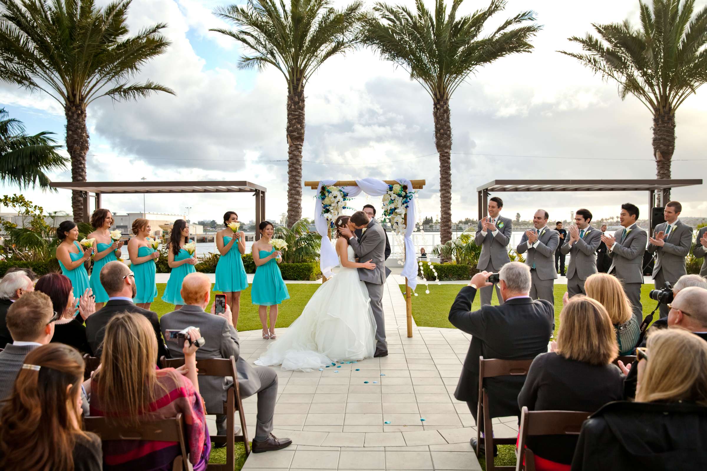 Ceremony at Hilton San Diego Bayfront Wedding coordinated by Holly Kalkin Weddings, Lauren and Stephen Wedding Photo #143470 by True Photography