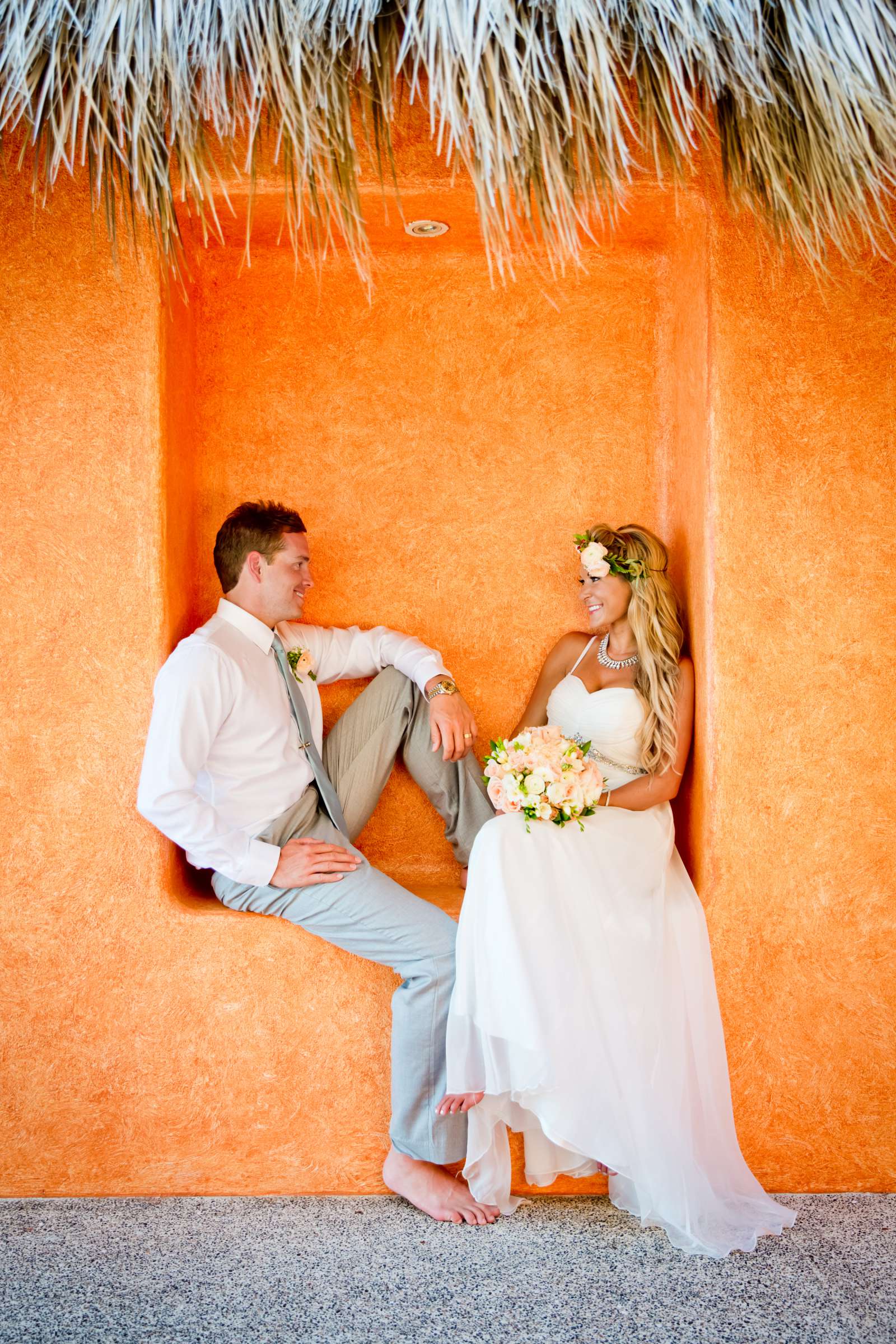Tropical, Orange colors, Bride and Groom at Exclusive Resorts Punta Mita Wedding, Natalie and Dustin Wedding Photo #5 by True Photography
