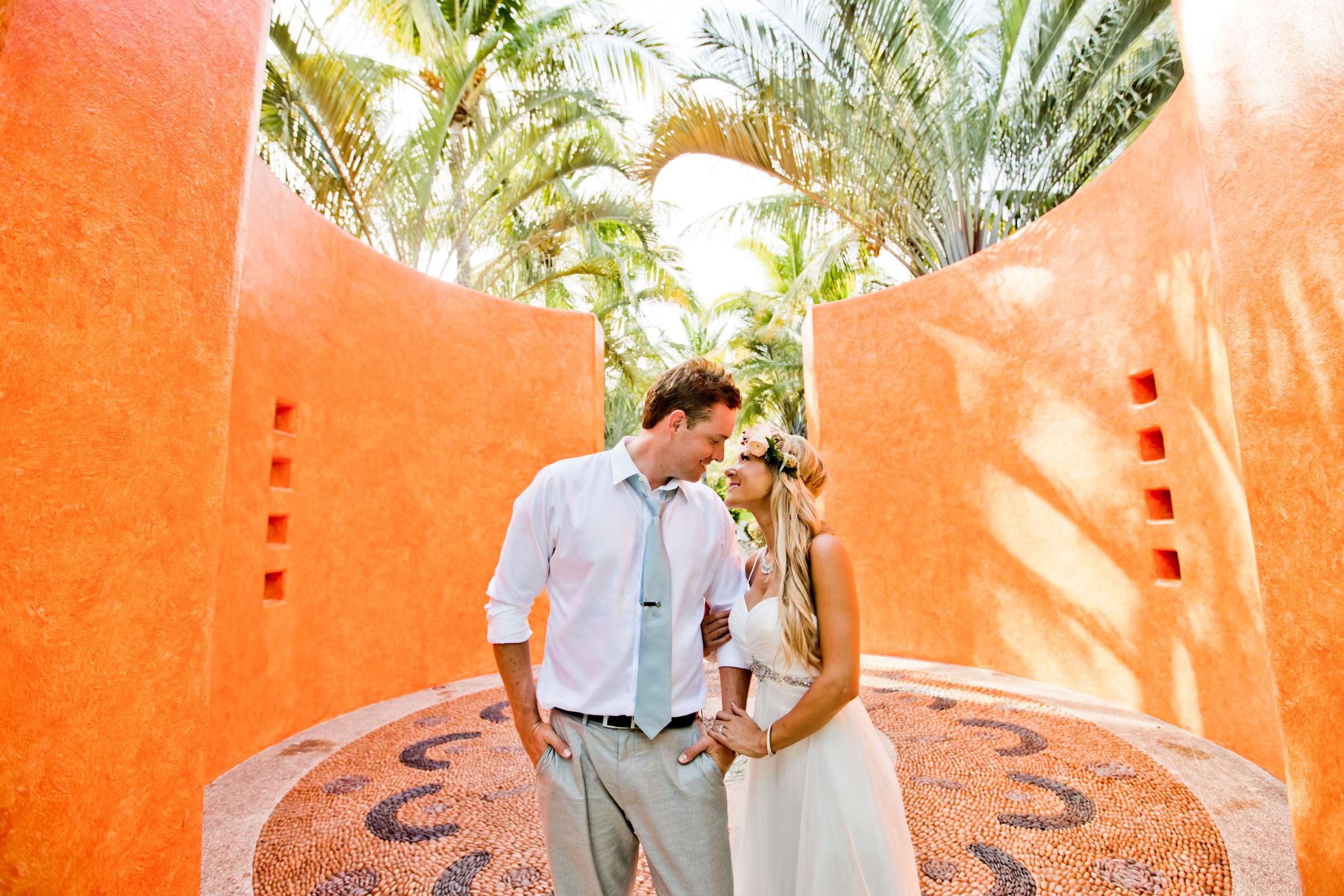 Orange colors, Tropical, Emotional moment at Exclusive Resorts Punta Mita Wedding, Natalie and Dustin Wedding Photo #11 by True Photography