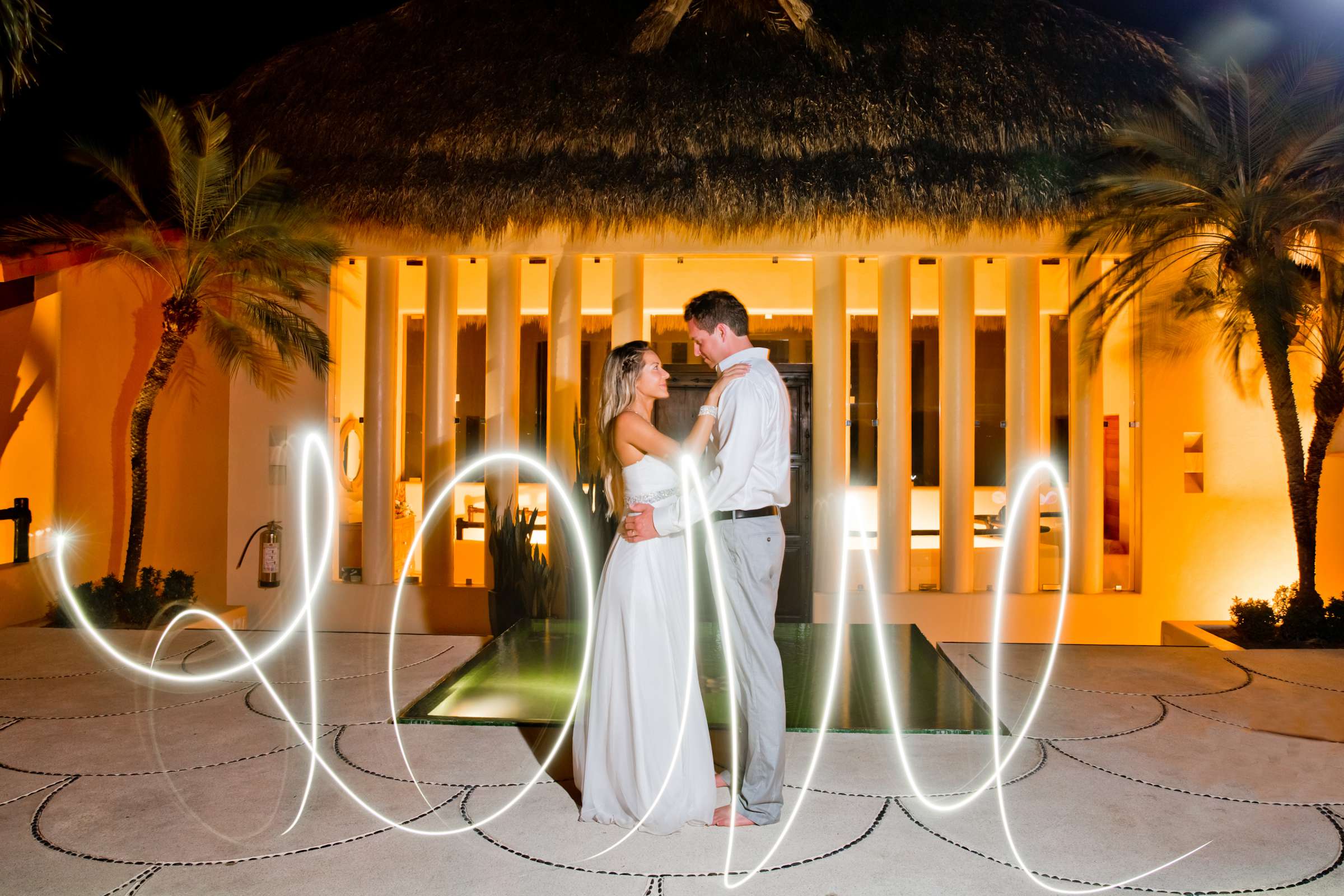 Tropical, Bride and Groom, Sparklers at Exclusive Resorts Punta Mita Wedding, Natalie and Dustin Wedding Photo #17 by True Photography