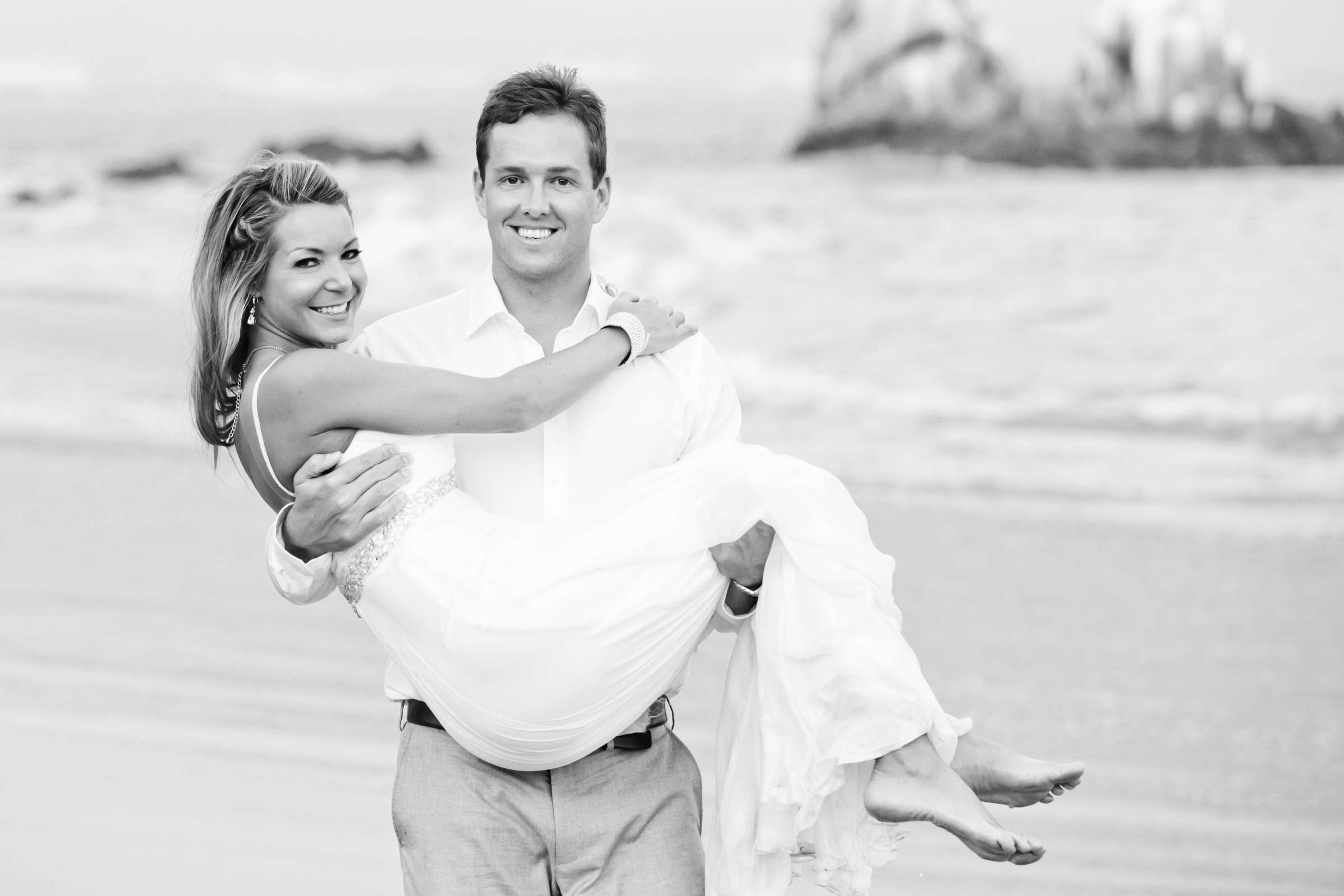 Black and White photo at Exclusive Resorts Punta Mita Wedding, Natalie and Dustin Wedding Photo #91 by True Photography