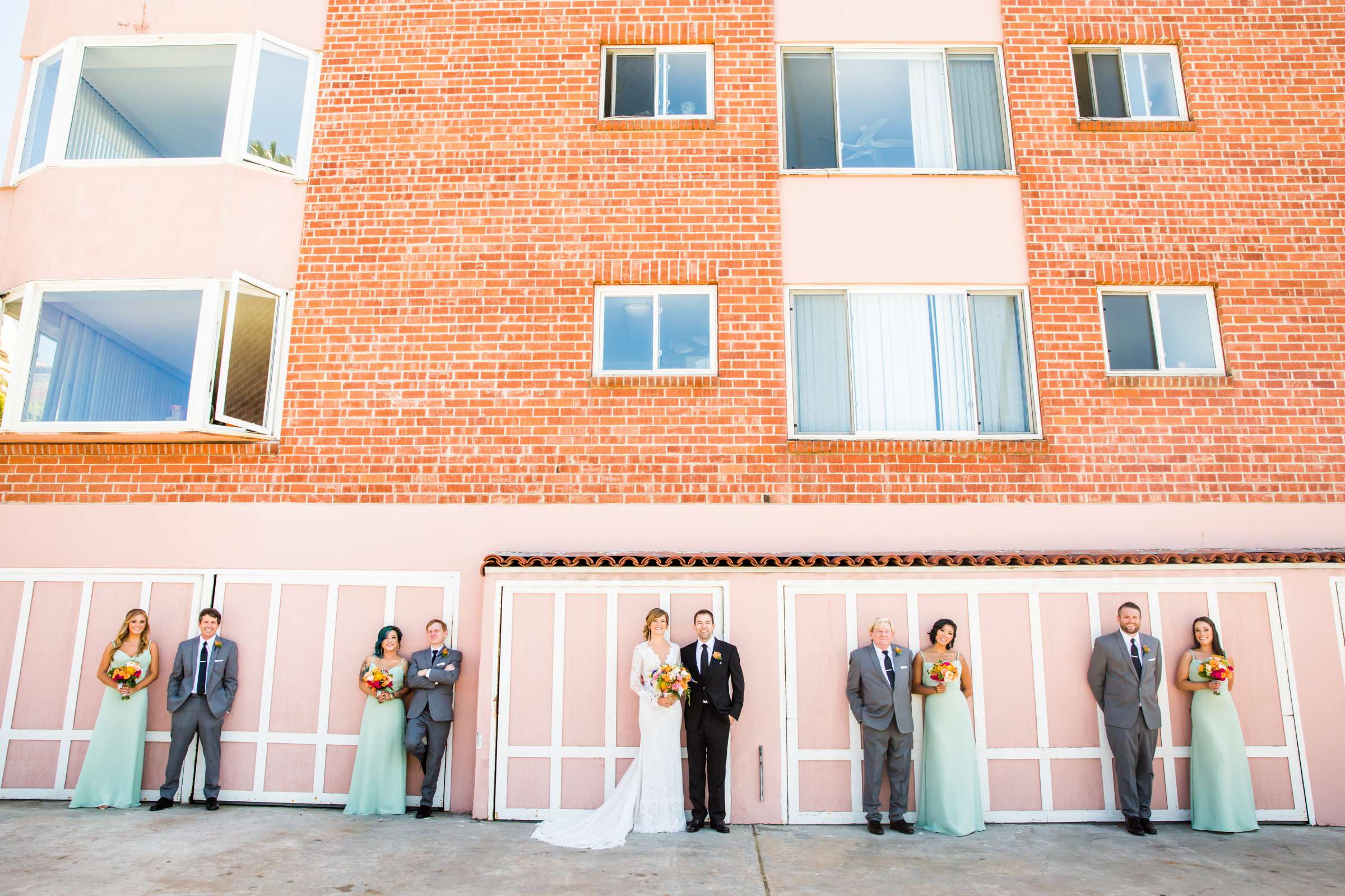 Pink colors, Bridal Party at La Valencia Wedding coordinated by The Best Wedding For You, Rebecca and John Wedding Photo #9 by True Photography