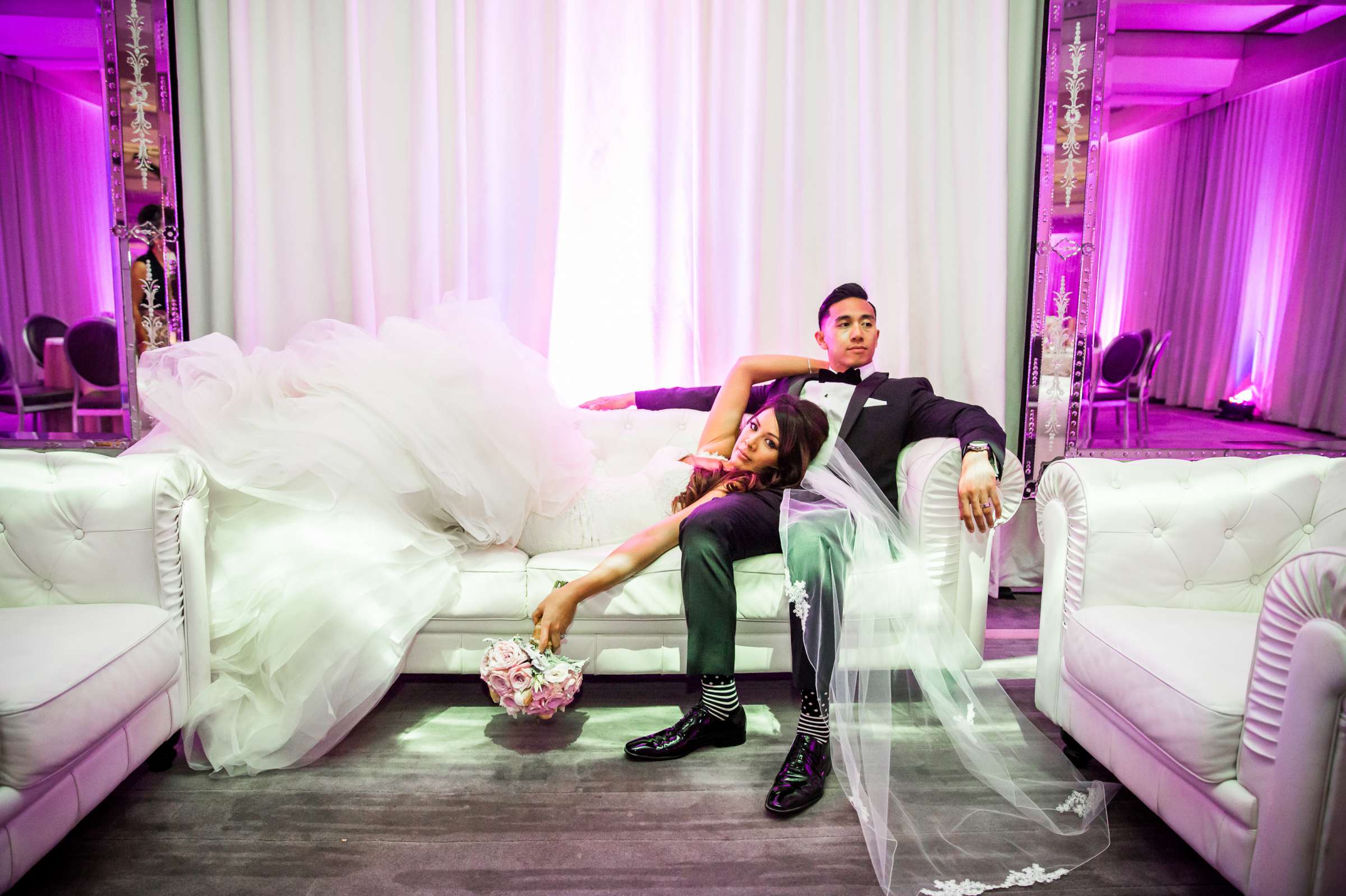 contemporary photo, Stylized Portrait at SLS Hotel at Beverly Hills Wedding, Justine and Jason Wedding Photo #24 by True Photography