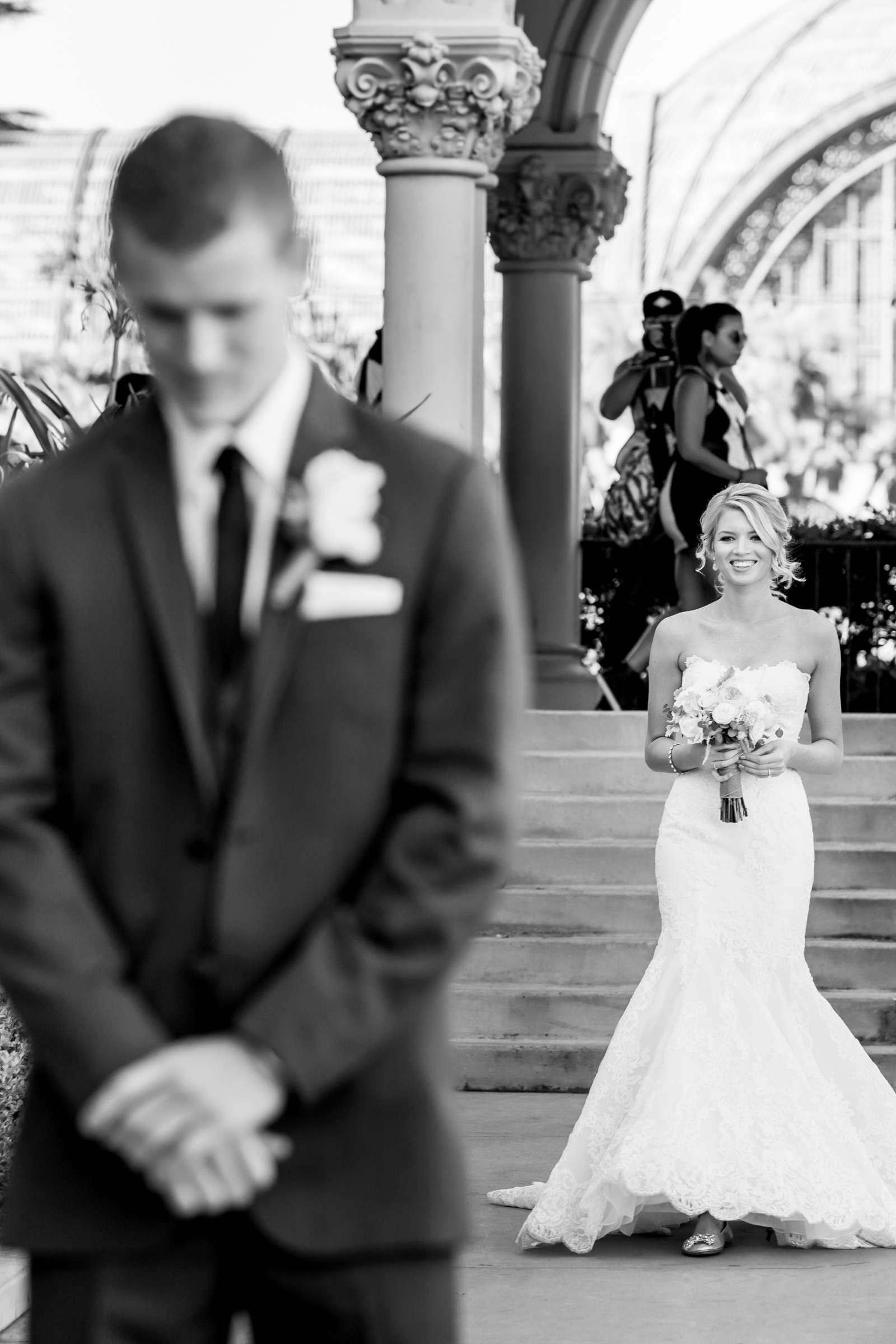First Look at The Prado Wedding coordinated by First Comes Love Weddings & Events, Kelly and James Wedding Photo #173022 by True Photography