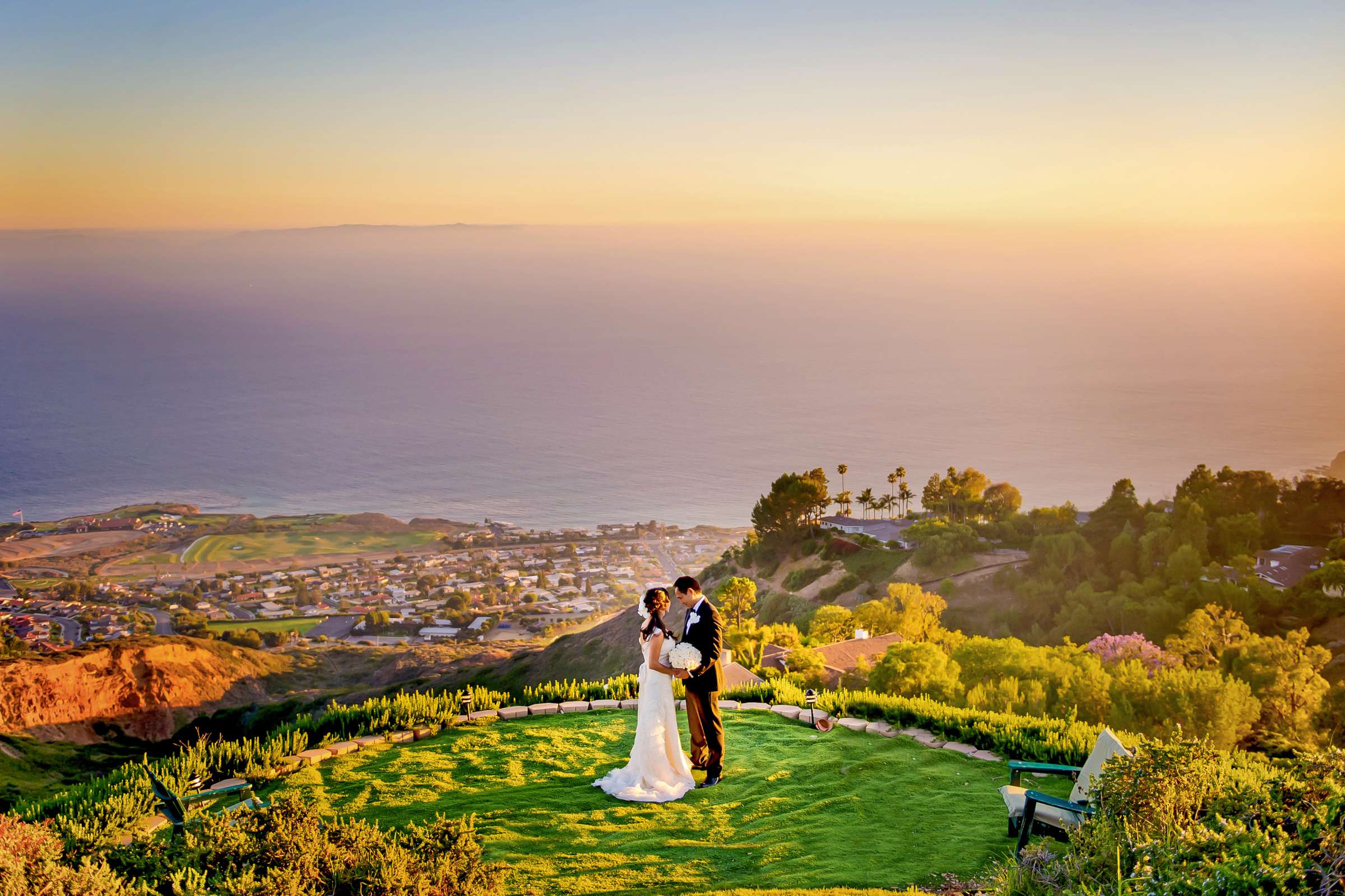 Sunset, Romantic moment at Wedding, Sarah and Thomas Wedding Photo #1 by True Photography
