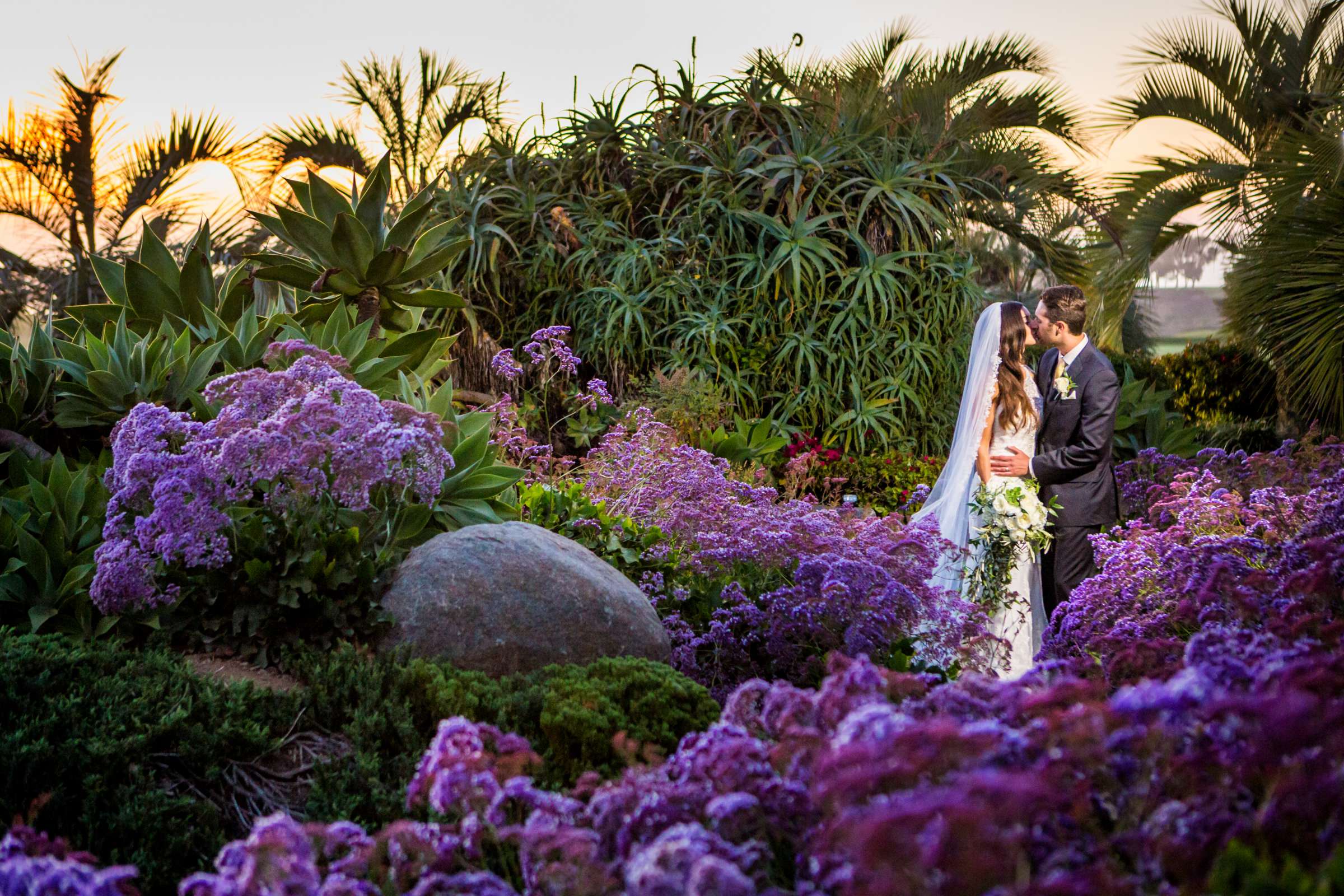 Flower Field, Romantic moment, Purple colors at Hilton La Jolla Torrey Pines Wedding coordinated by La Dolce Idea, Christina and Eric Wedding Photo #212939 by True Photography