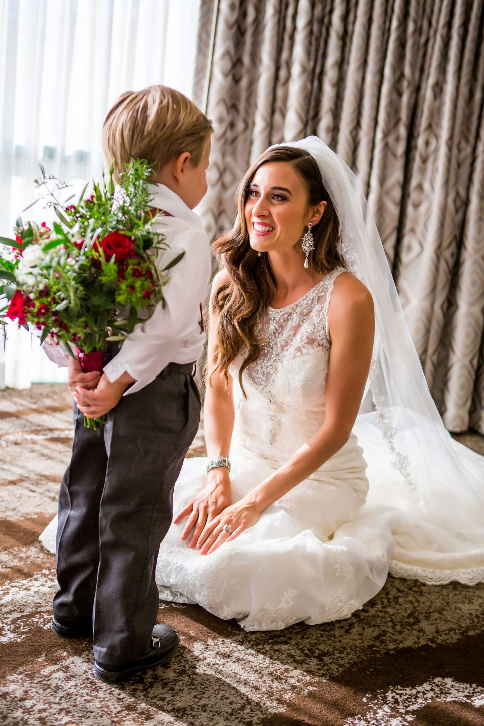 Ring Bearer, Emotional moment at Hilton La Jolla Torrey Pines Wedding coordinated by La Dolce Idea, Christina and Eric Wedding Photo #212958 by True Photography