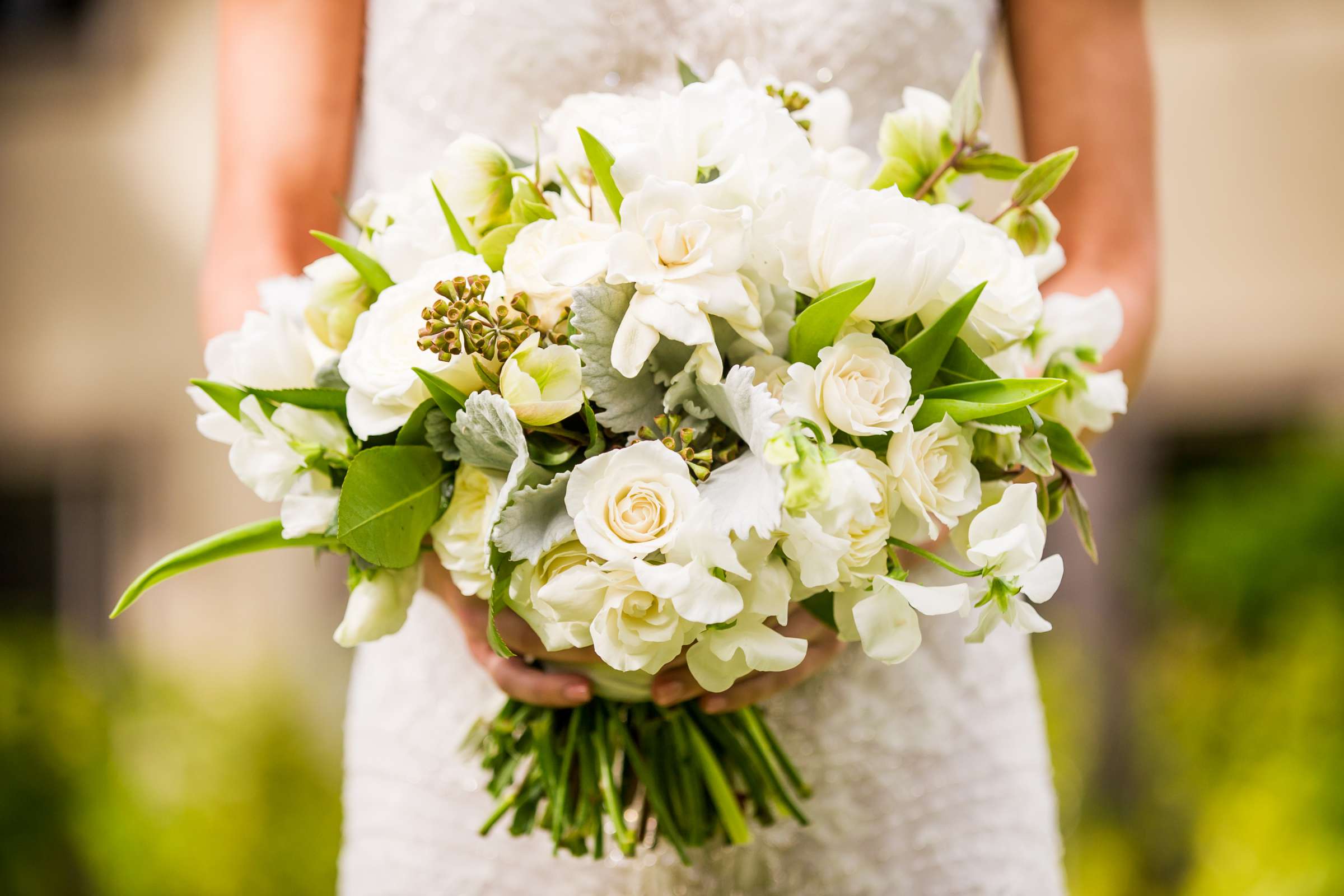 White colors, Bouquet at Humphrey's Half Moon Inn Wedding coordinated by EverAfter Events, Lydia and Francisco Wedding Photo #32 by True Photography
