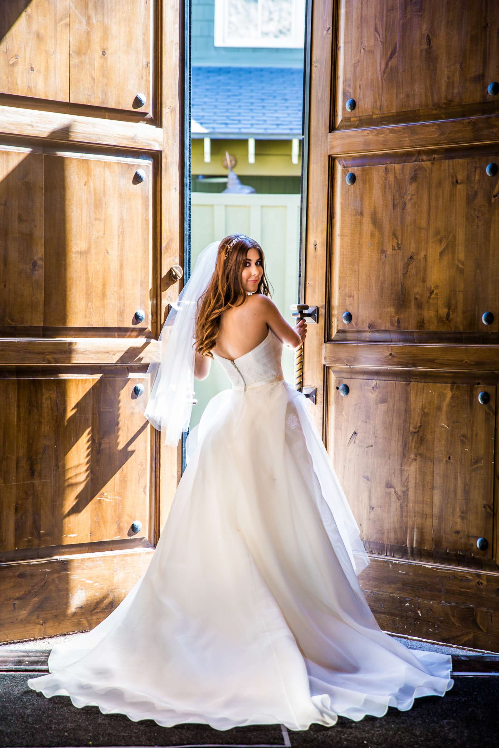 Bride, Stylized Portrait at Ponte Estate Winery Wedding coordinated by Seven Stems Floral Design & Events, Jennifer and Justin Wedding Photo #13 by True Photography