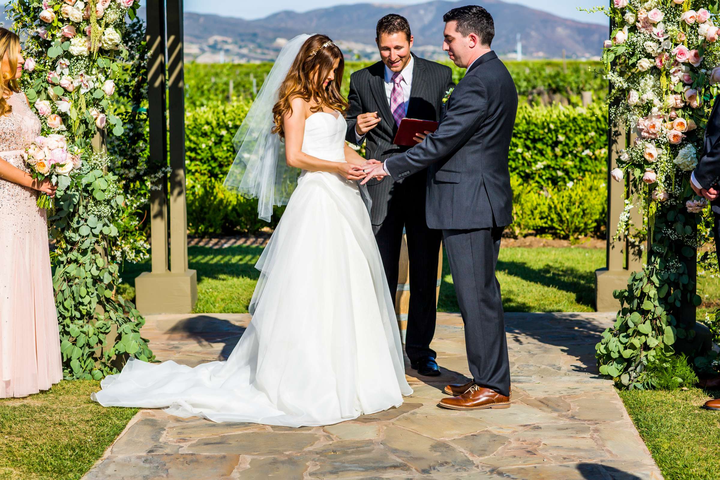 Ponte Estate Winery Wedding coordinated by Seven Stems Floral Design & Events, Jennifer and Justin Wedding Photo #78 by True Photography