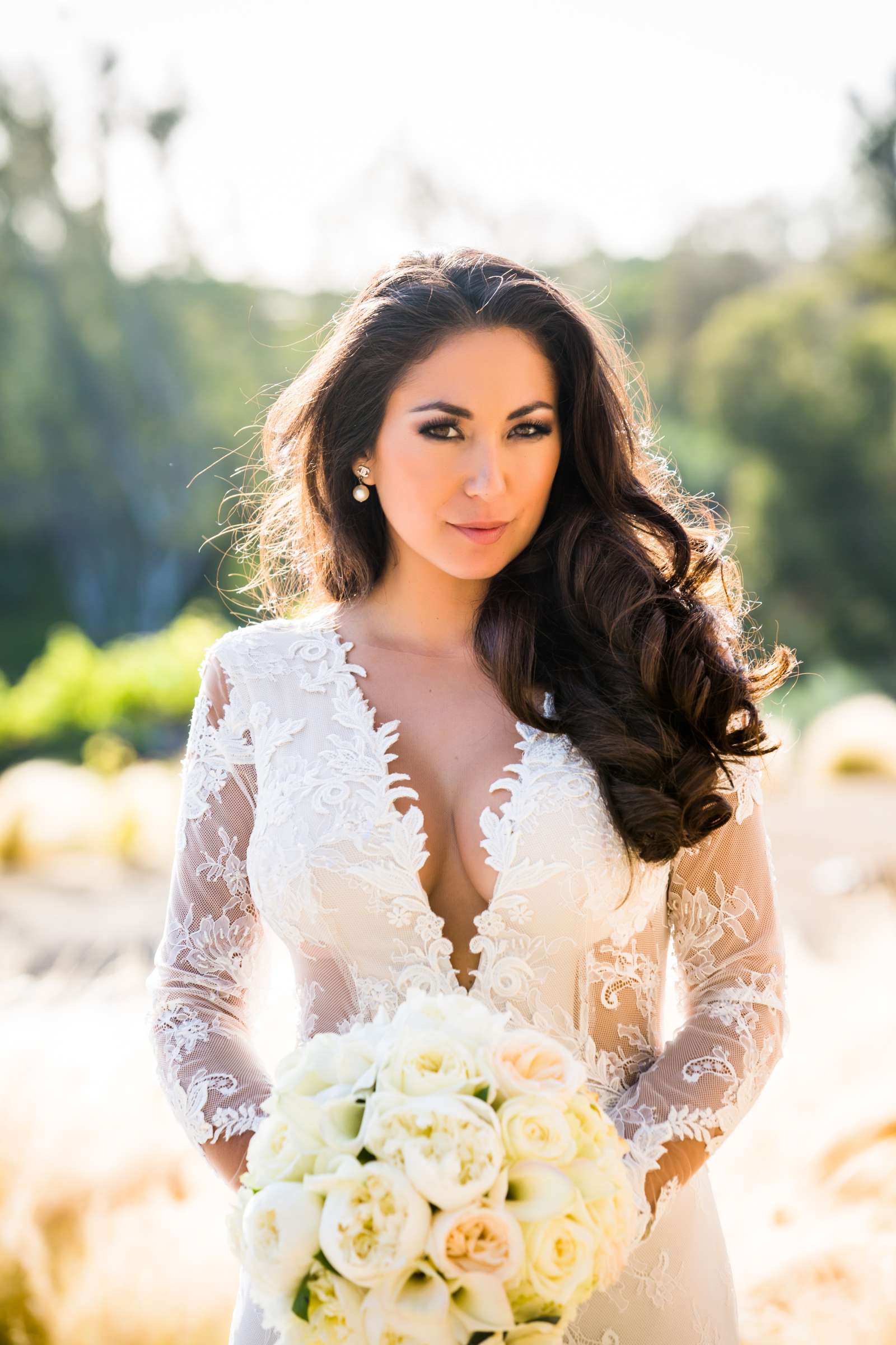 Bride at Santiago Canyon Estate Wedding coordinated by Dot the I's Events and Weddings, Christina and Matty Wedding Photo #3 by True Photography