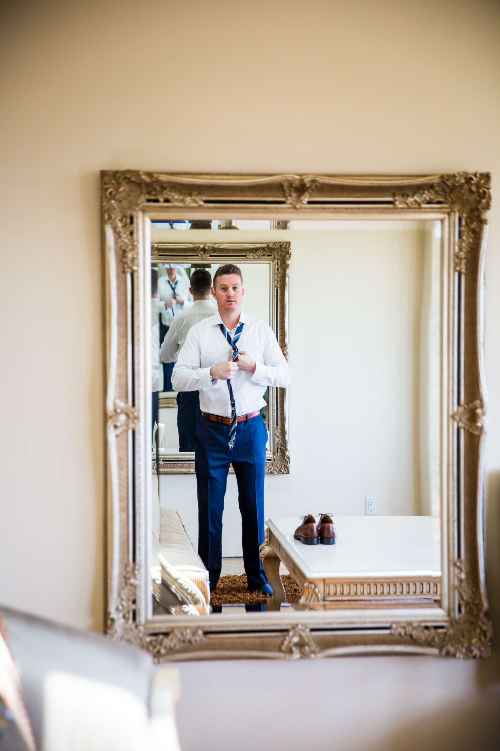 Groom at Santiago Canyon Estate Wedding coordinated by Dot the I's Events and Weddings, Christina and Matty Wedding Photo #22 by True Photography