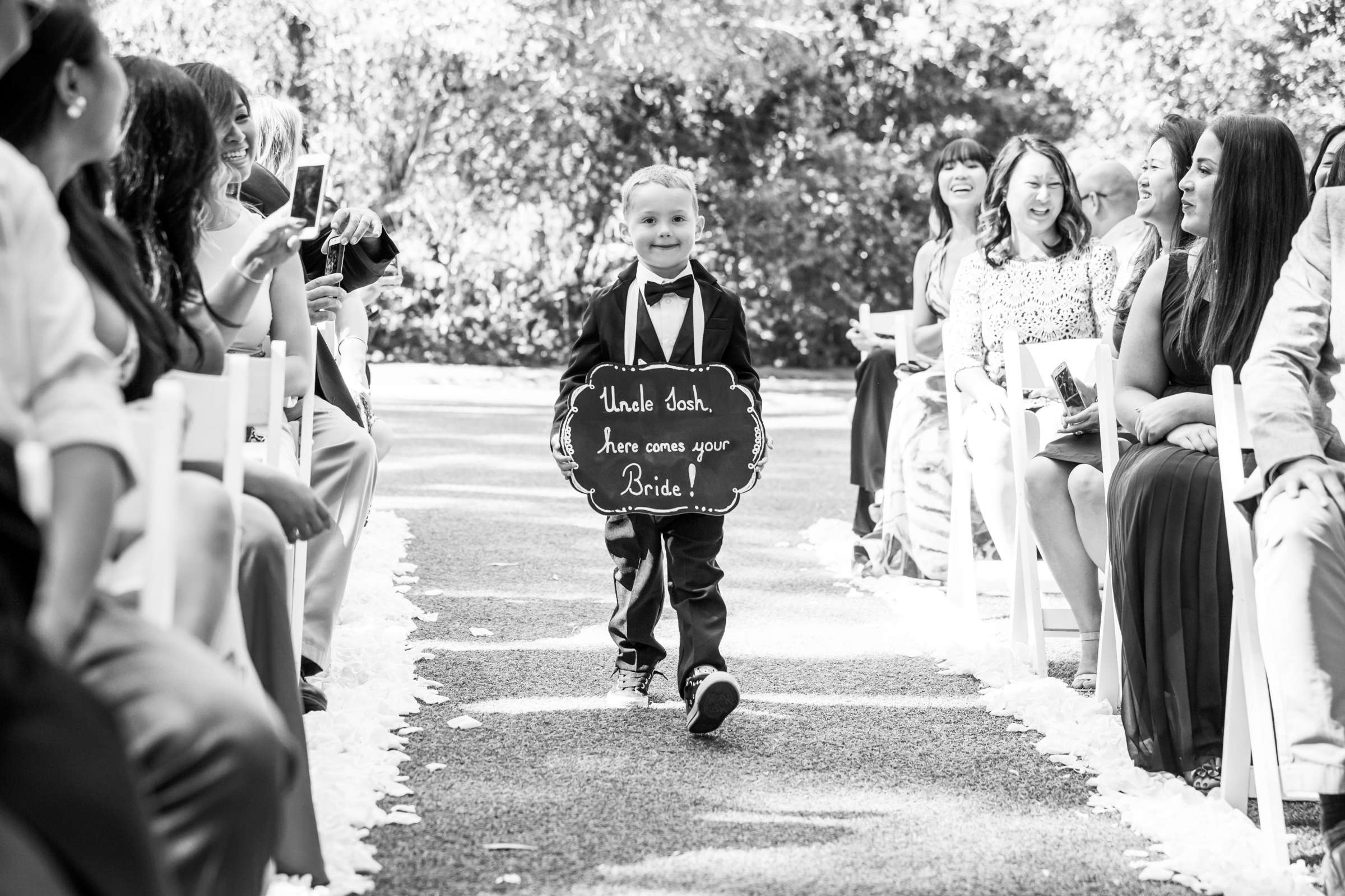 Signage, Ring Bearer at Twin Oaks House & Gardens Wedding Estate Wedding coordinated by Twin Oaks House & Gardens Wedding Estate, Hanh and Josh Wedding Photo #86 by True Photography