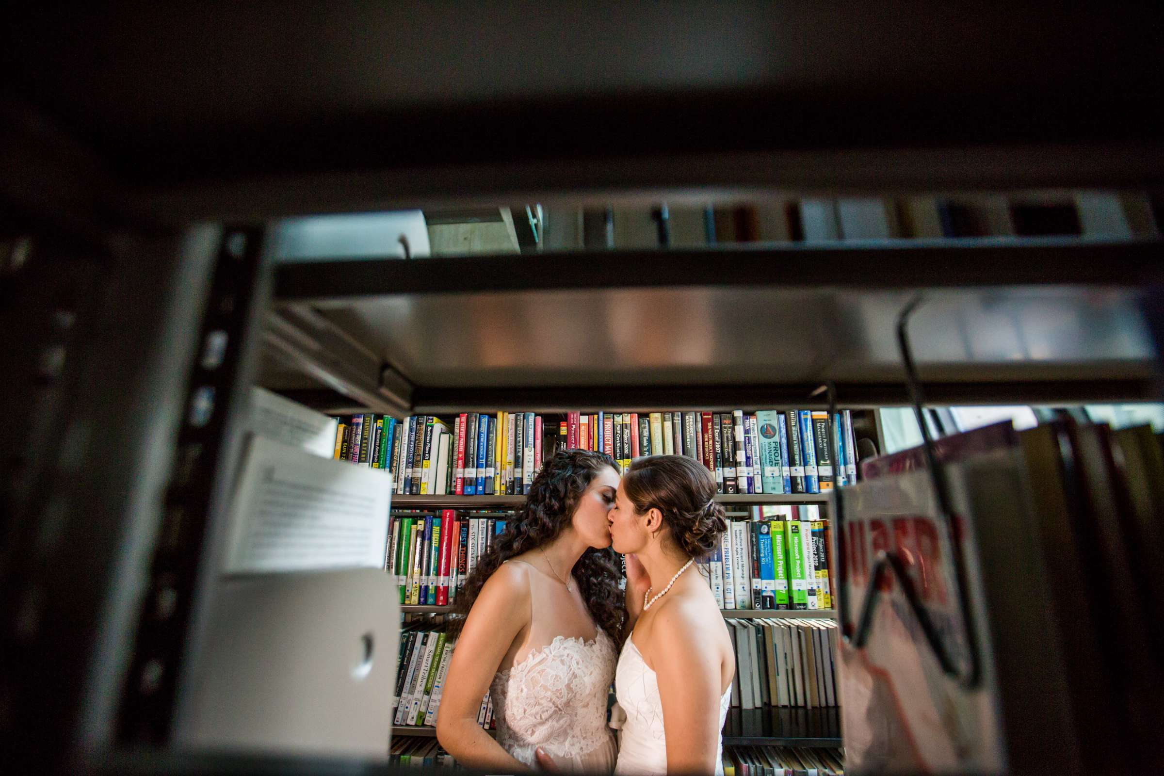 San Diego Central Library Wedding coordinated by Heather Loree Events, Jaclyn and Polly Wedding Photo #12 by True Photography