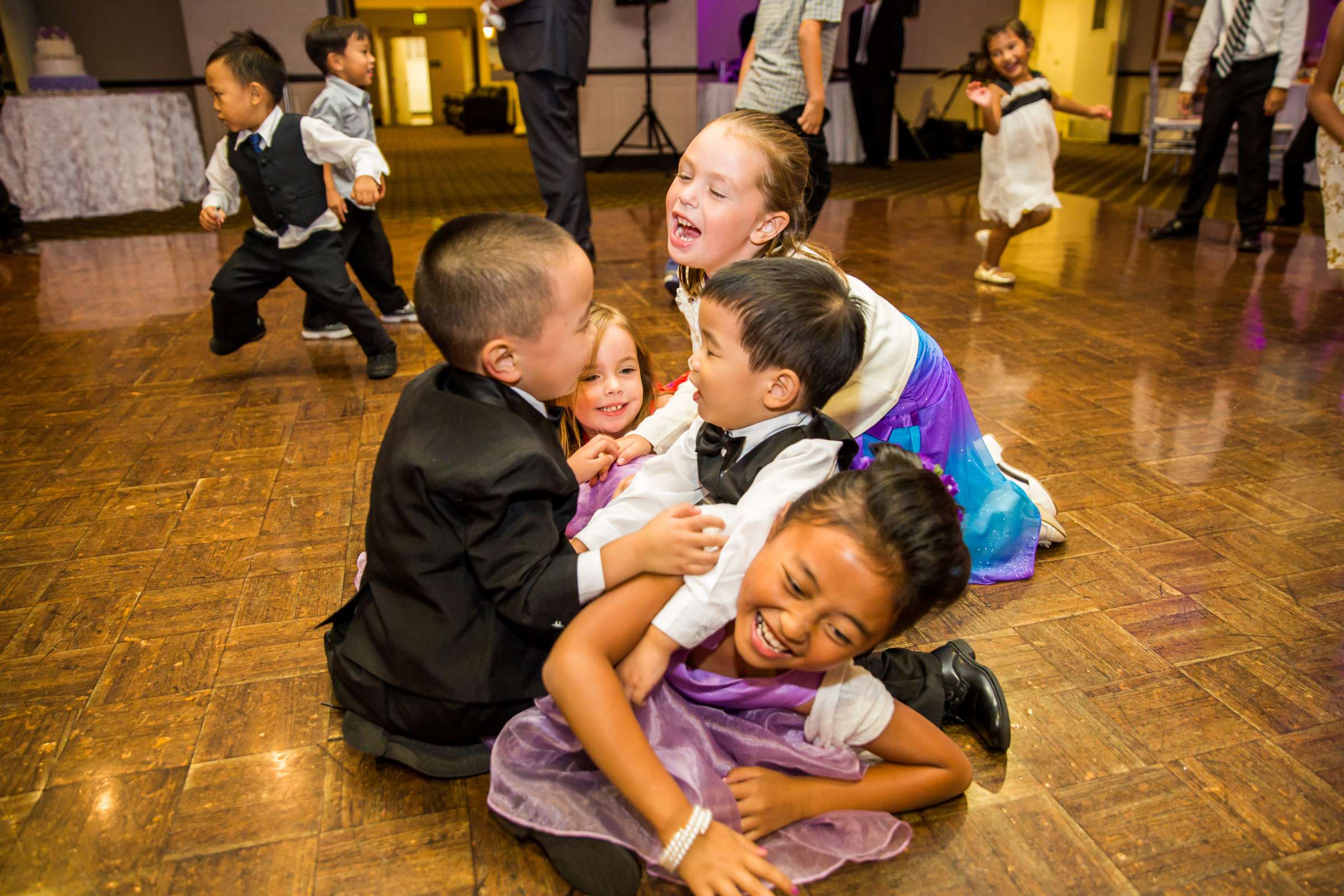Kids, Funny moment, Reception at Admiral Kidd Club Wedding, Annie and Patrick Wedding Photo #96 by True Photography