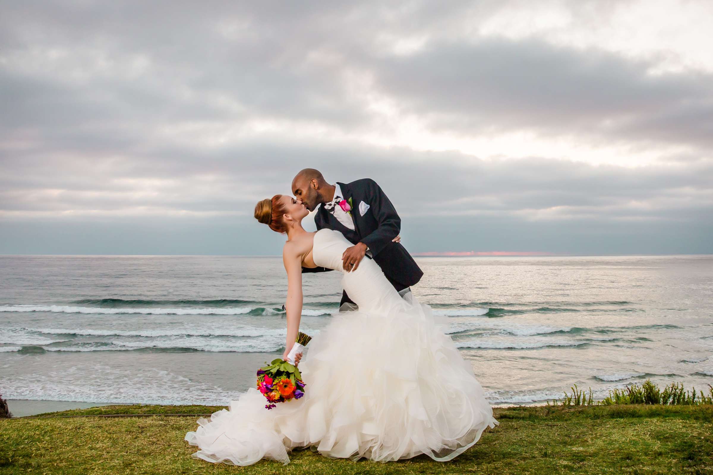 Romantic moment, Beach at Scripps Seaside Forum Wedding, Callie and Robert Wedding Photo #264065 by True Photography