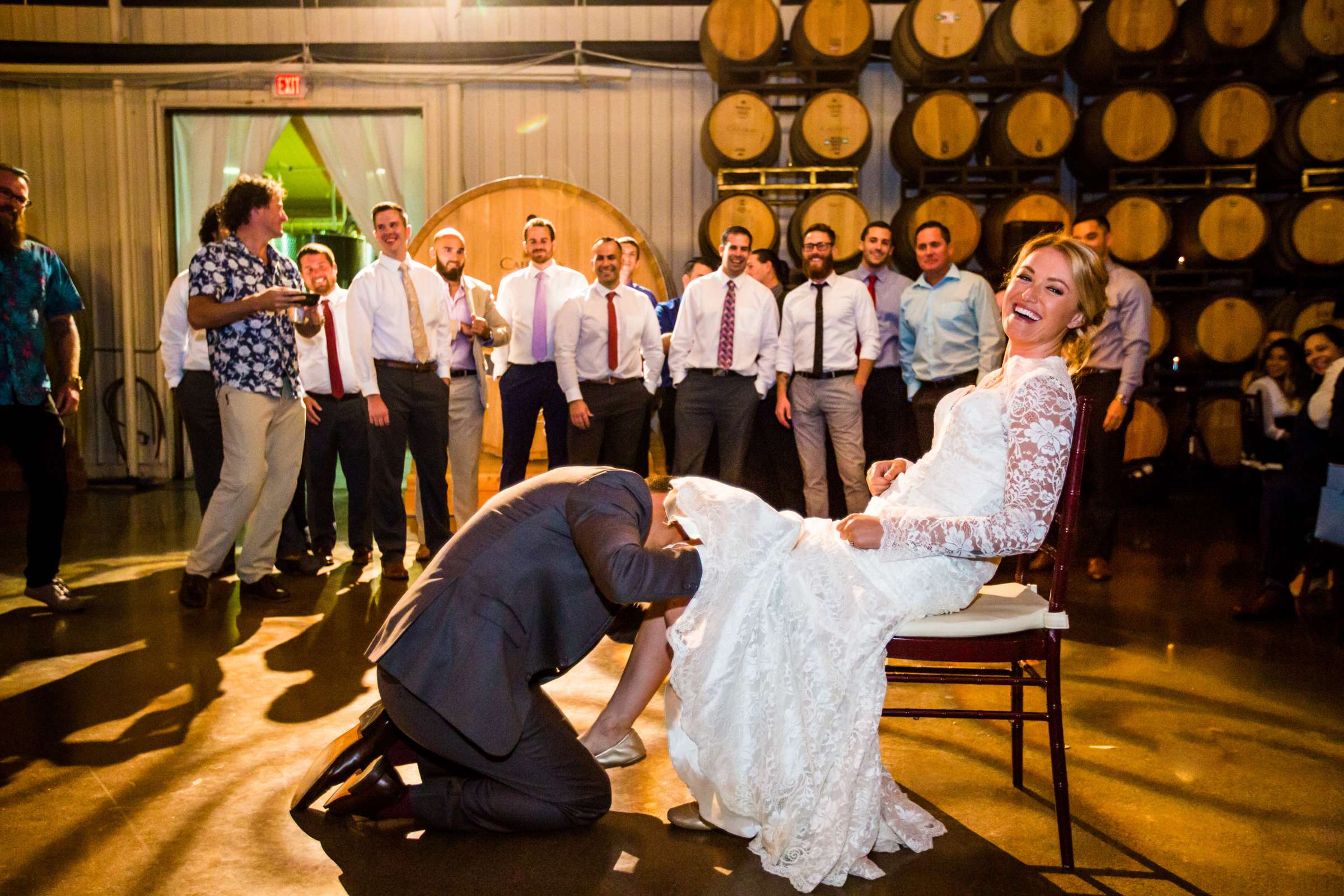 Bouquet and Garter Toss at Callaway Vineyards & Winery Wedding, Ryann and Manuel Wedding Photo #278631 by True Photography