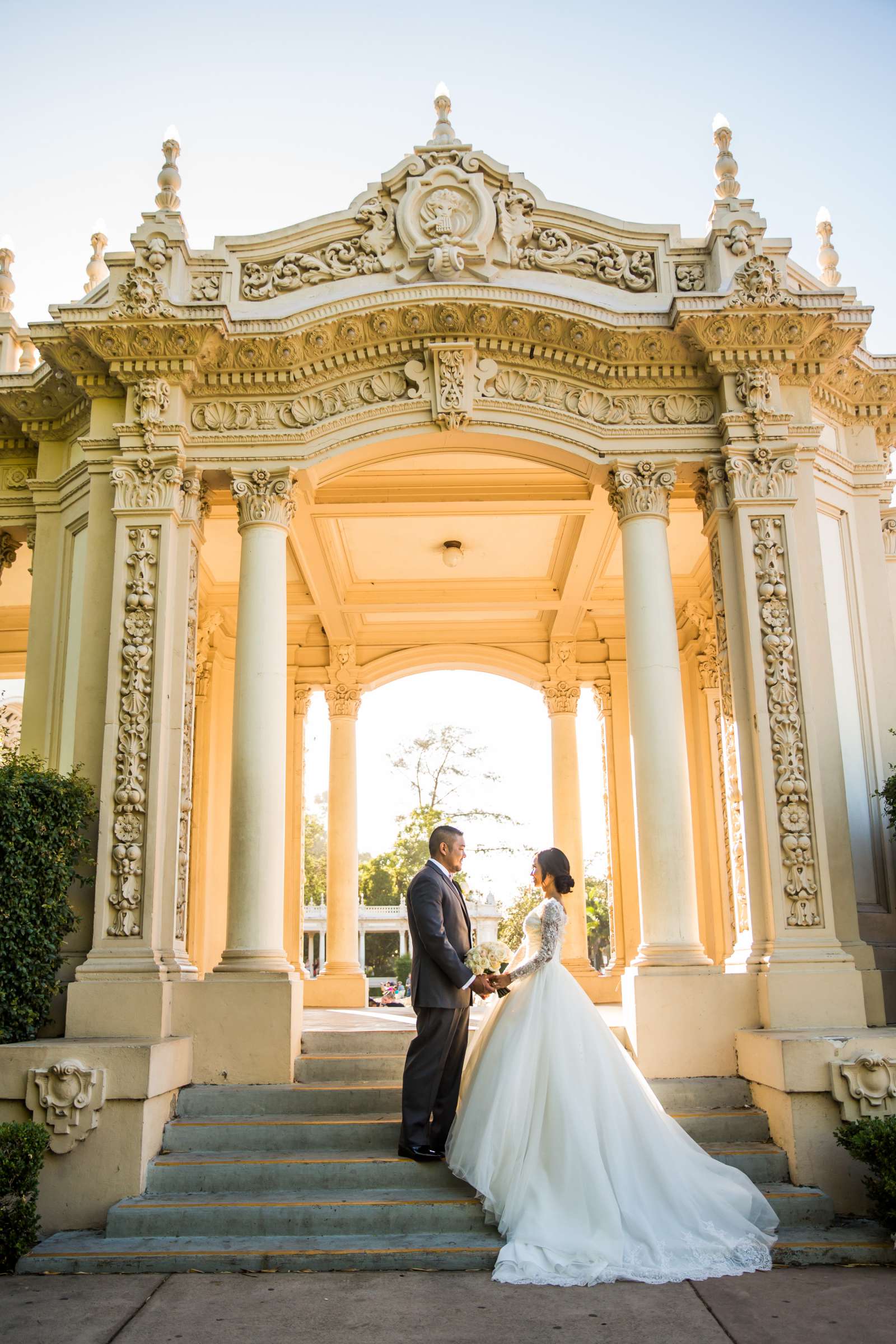 Classical moment at San Diego Museum of Art Wedding coordinated by Lavish Weddings, Ruby and Shaun Wedding Photo #279532 by True Photography