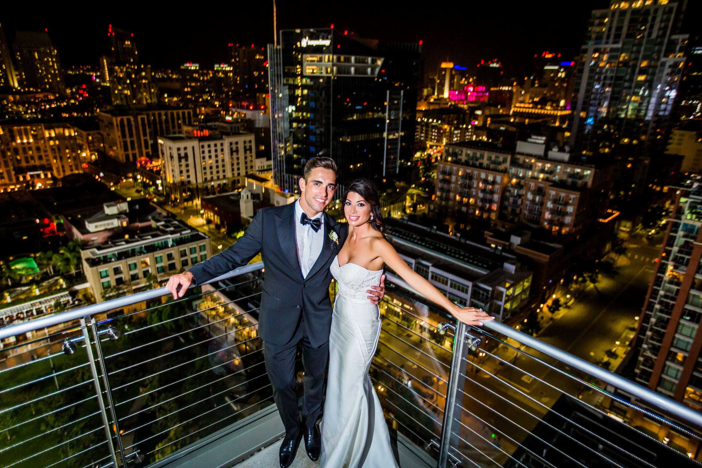 Night Shot, Stylized Portrait at Ultimate Skybox Wedding coordinated by Creative Affairs Inc, Jessica and Adrian Wedding Photo #279926 by True Photography