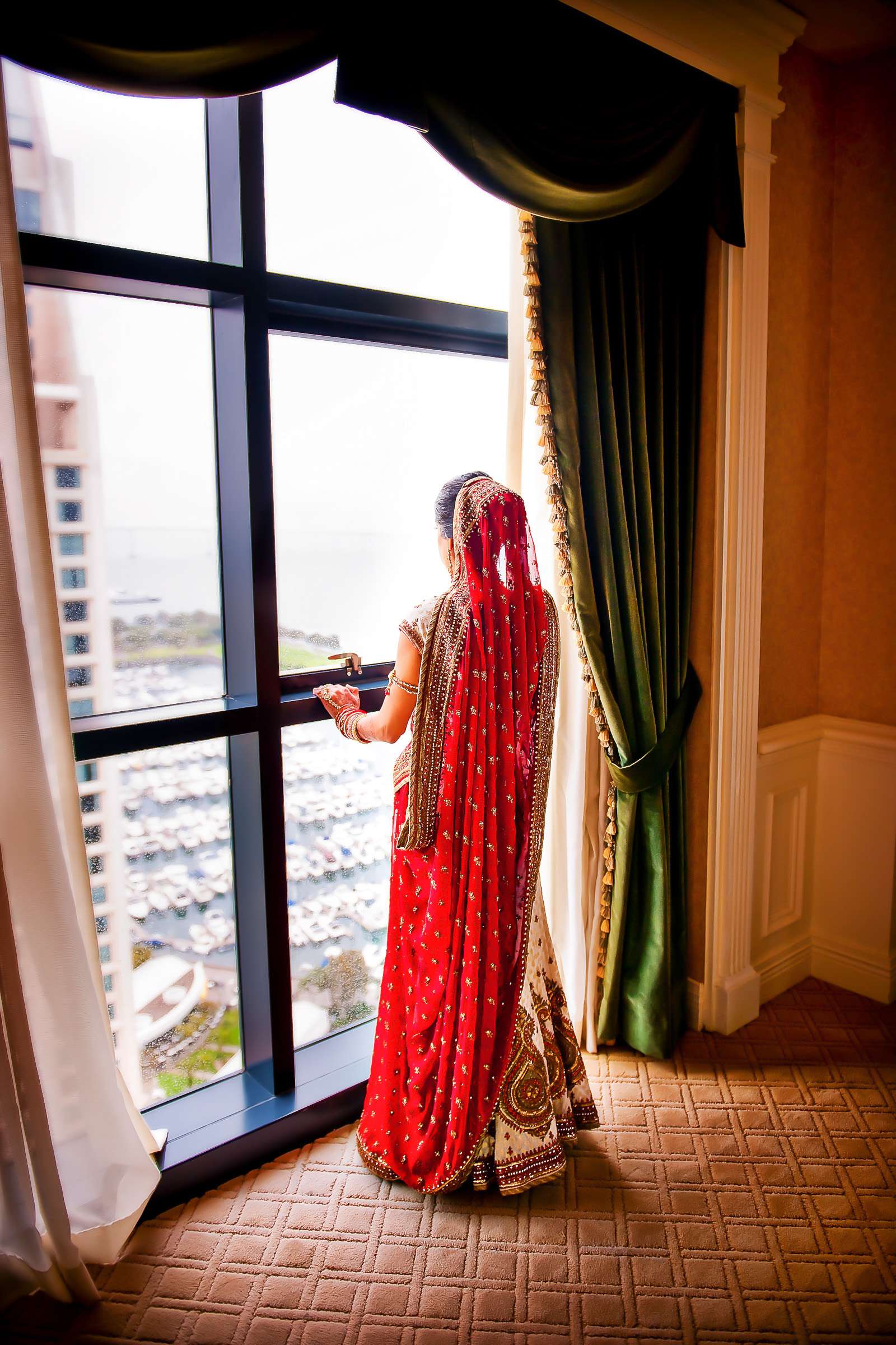 Manchester Grand Hyatt San Diego Wedding coordinated by Ethnic Essence Flowers, Anjali and Jay Wedding Photo #12 by True Photography