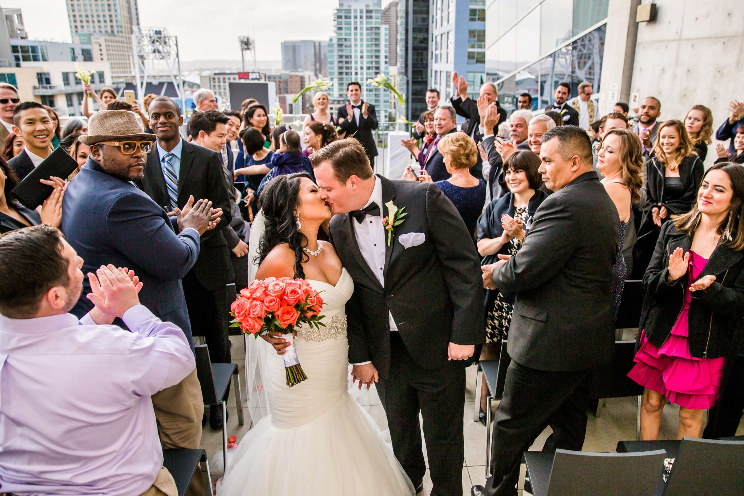 San Diego Central Library Wedding coordinated by MR floral&events, Aratiya and Christopher Wedding Photo #81 by True Photography